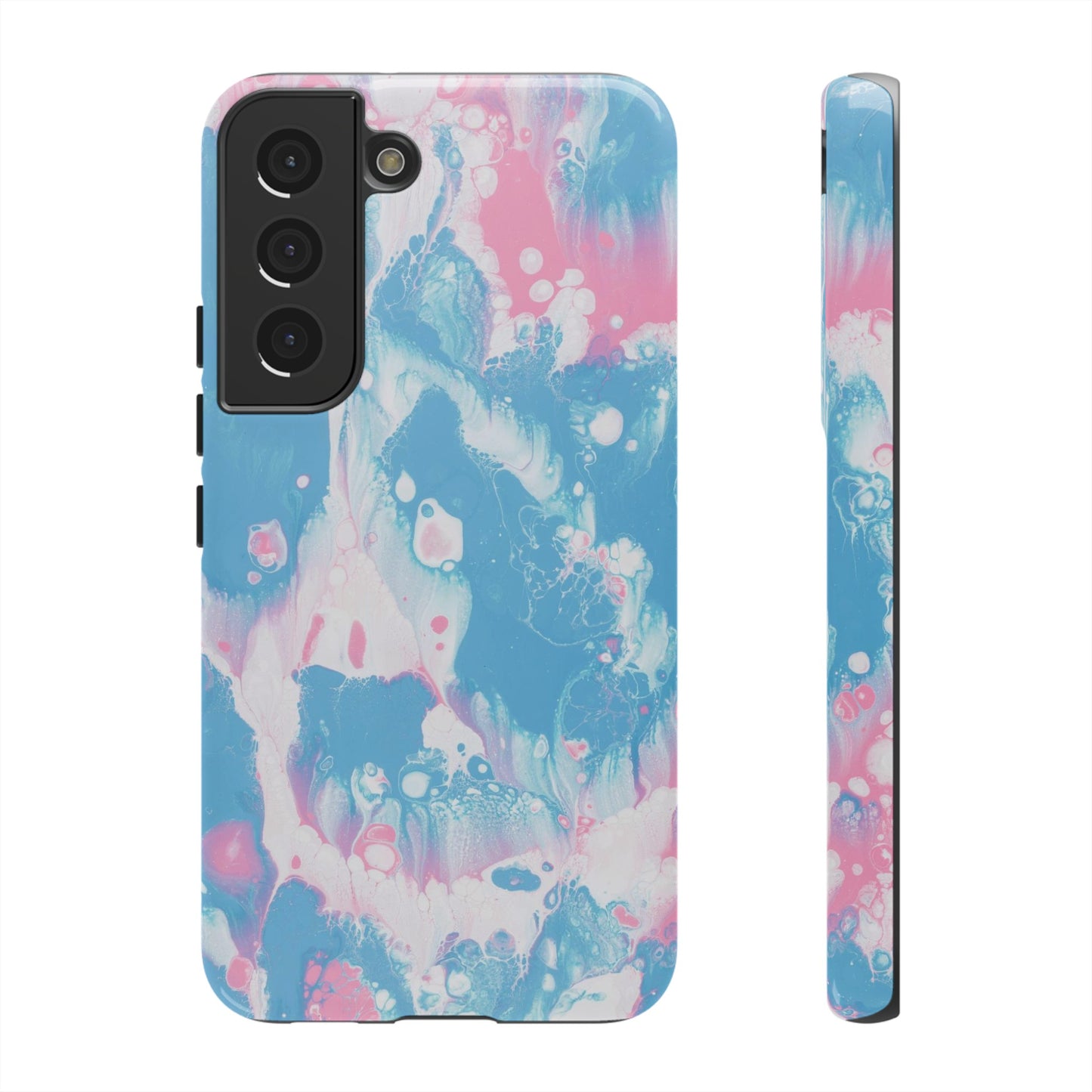 Baby Pink & Blue Resin Inspired Phone Case |iPhone 15 Plus/ Pro, 14, 13, 12|Google Pixel 7, Pro, 5|Samsung Galaxy S23 All Major Phone Models