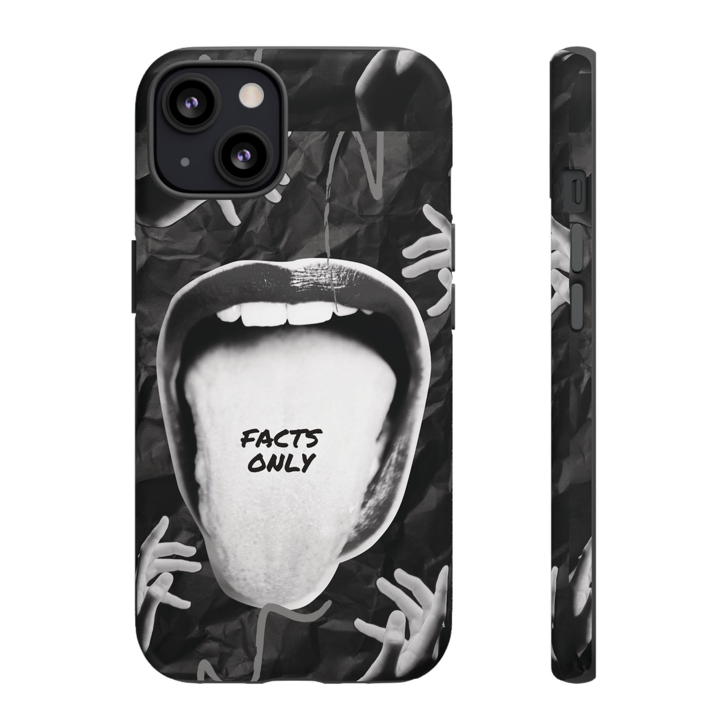 Facts Only Wallpaper Phone Case | iPhone 15 Plus/ Pro, 14, 13, 12| Google Pixel 7, Pro, 5| Samsung Galaxy S23 All Major Phone Models