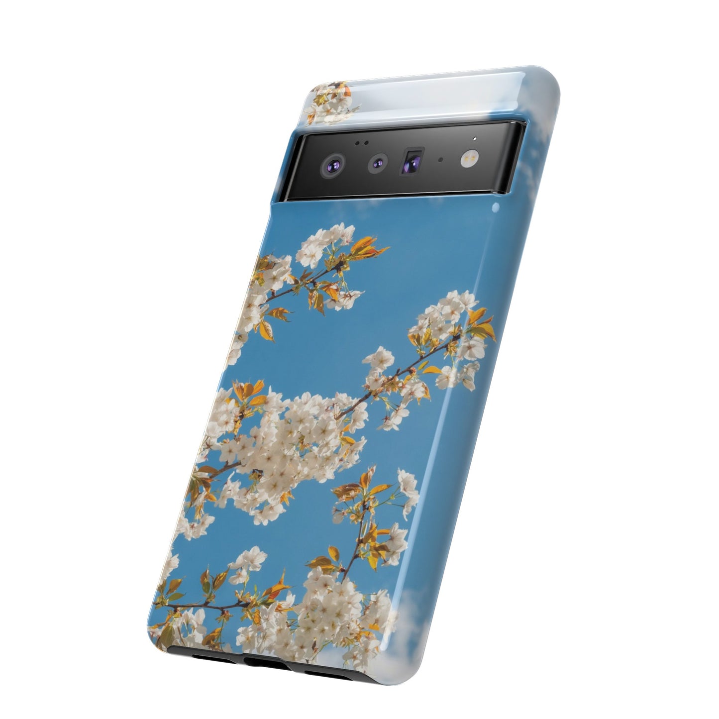 White Blossom Wallpaper Phone Case | iPhone 15 Plus/ Pro, 14, 13, 12| Google Pixel 7, Pro, 5| Samsung Galaxy S23 All Major Phone Models