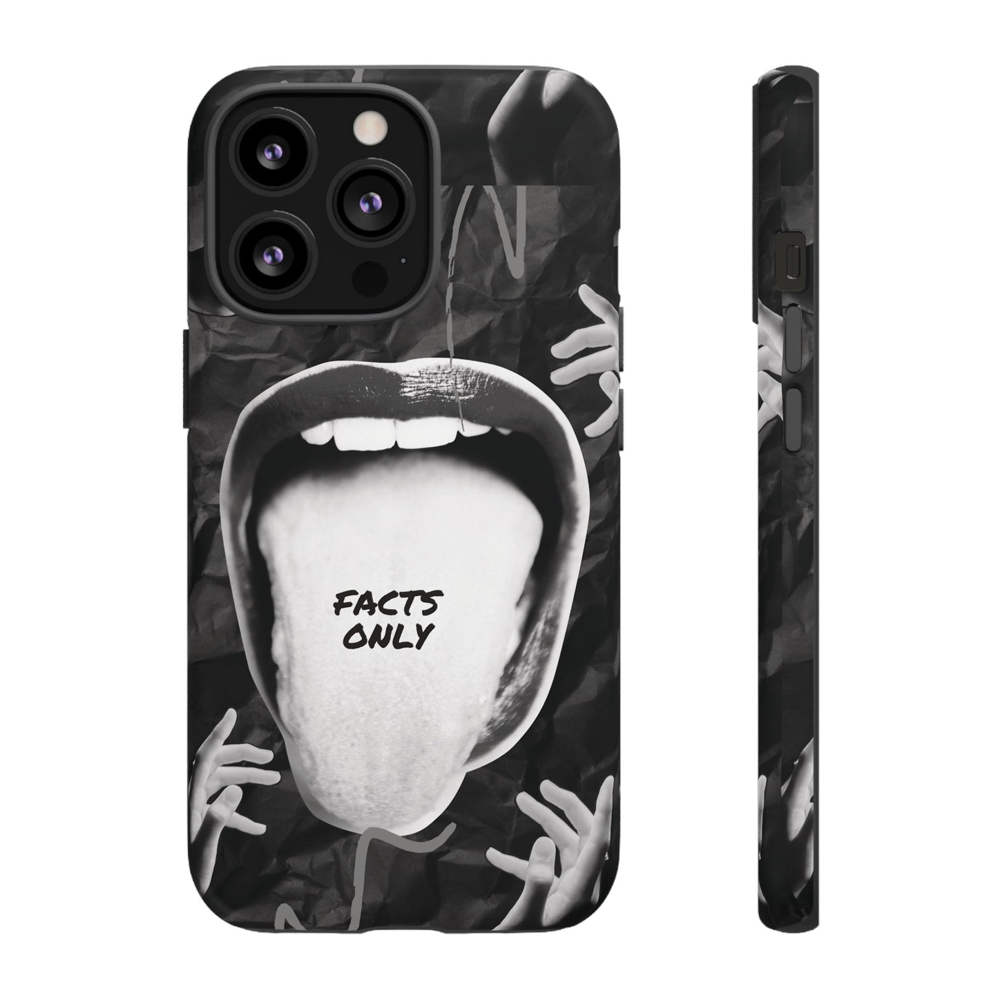 Facts Only Wallpaper Phone Case | iPhone 15 Plus/ Pro, 14, 13, 12| Google Pixel 7, Pro, 5| Samsung Galaxy S23 All Major Phone Models