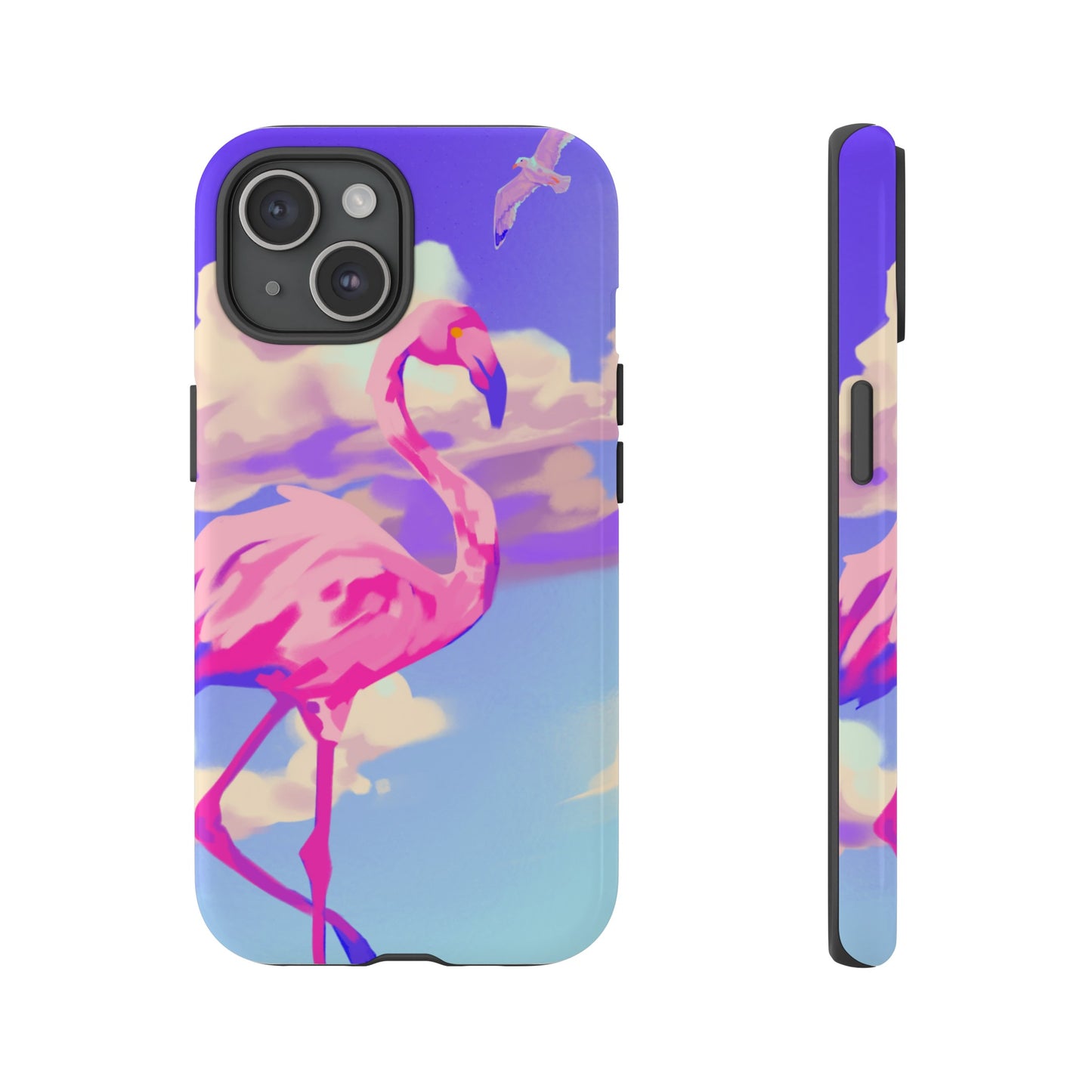 Flamingo In The Clouds Phone Case | iPhone 15 Plus/ Pro, 14, 13, 12| Google Pixel 7, Pro, 5| Samsung Galaxy S23 All Major Phone Models