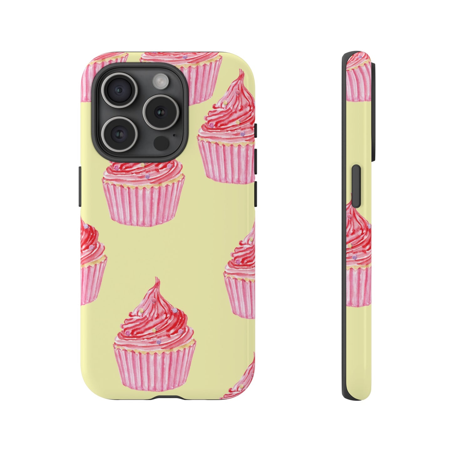 Pink Cupcake Wallpaper Phone Case | iPhone 15 Plus/ Pro, 14, 13, 12| Google Pixel 7, Pro, 5| Samsung Galaxy S23 All Major Phone Models