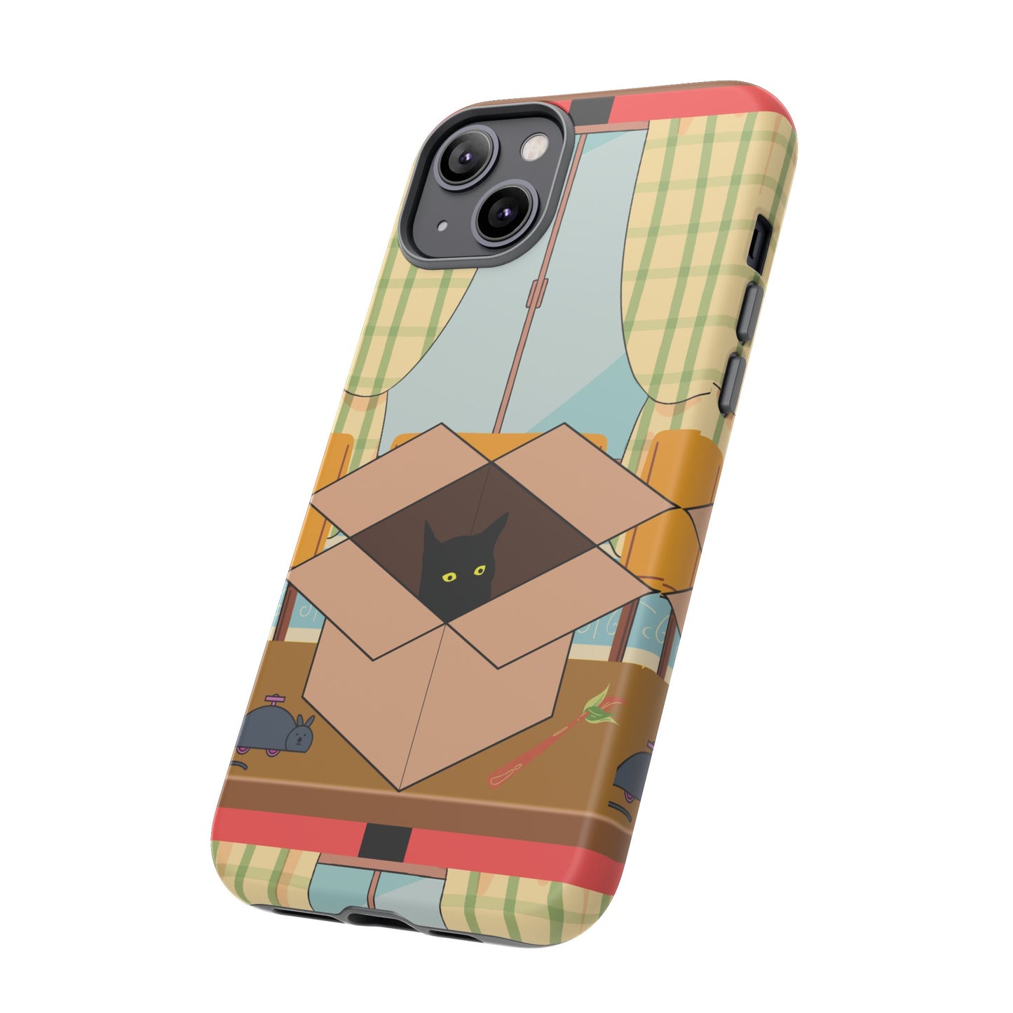 Cat In The Box Phone Case | iPhone 15 Plus/ Pro, 14, 13, 12| Google Pixel 7, Pro, 5| Samsung Galaxy S23 All Major Phone Models