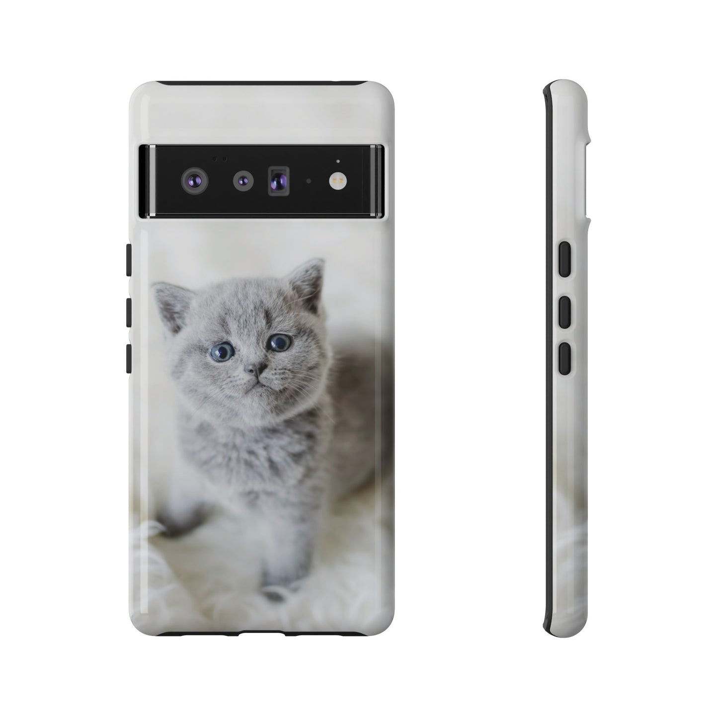 Grey Kitten Wallpaper Phone Case | iPhone 15 Plus/ Pro, 14, 13, 12| Google Pixel 7, Pro, 5| Samsung Galaxy S23 All Major Phone Models