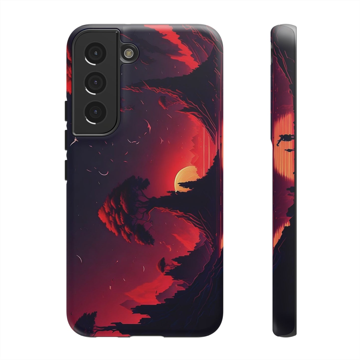 Red Sunset Wallpaper Phone Case | iPhone 15 Plus/ Pro, 14, 13, 12| Google Pixel 7, Pro, 5| Samsung Galaxy S23 All Major Phone Models