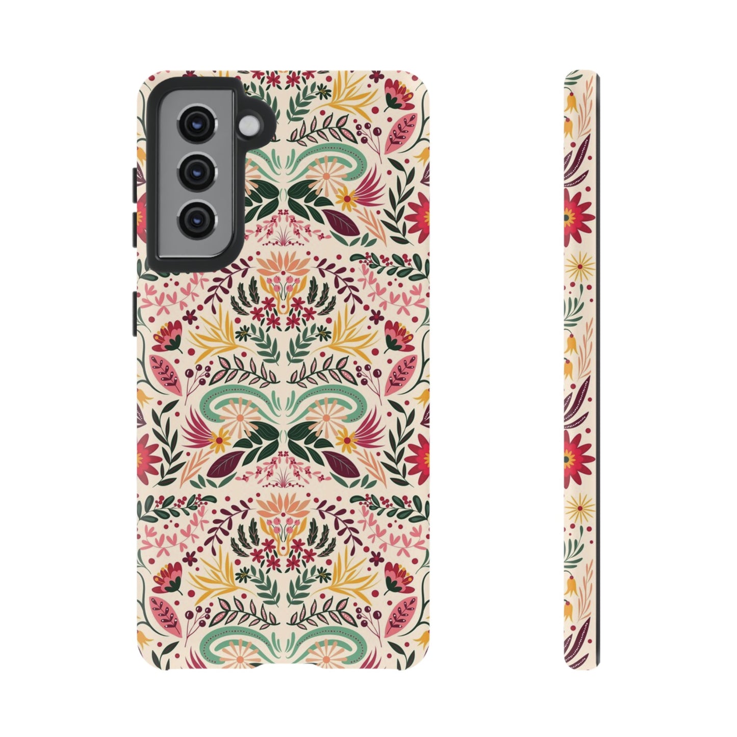 Bright Floral Wallpaper Phone Case | iPhone 15 Plus/ Pro, 14, 13, 12| Google Pixel 7, Pro, 5| Samsung Galaxy S23 All Major Phone Models