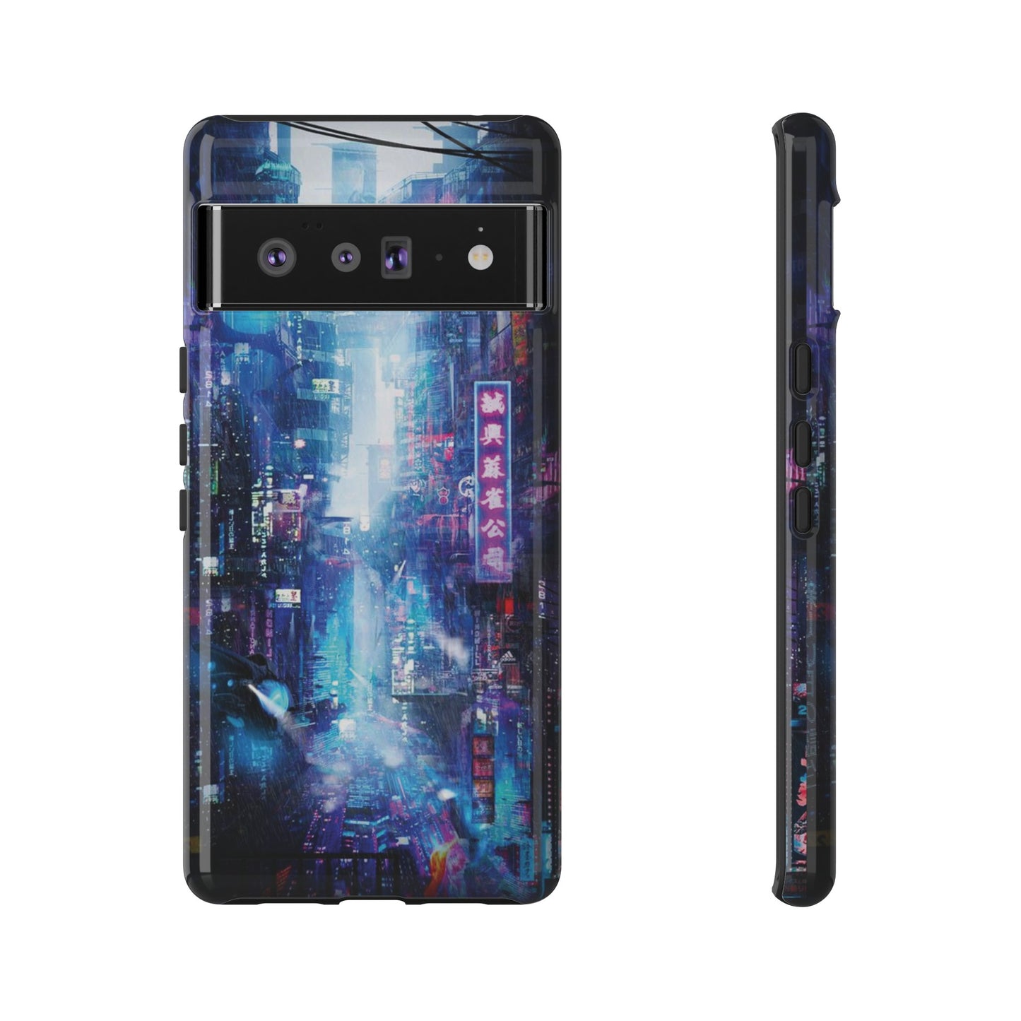 Night Life Futuristic City Wallpaper Phone Case | iPhone 15 Plus/ Pro, 14, 13, 12| Google Pixel 7, Pro, 5| Samsung Galaxy S23 All Major Phone Models