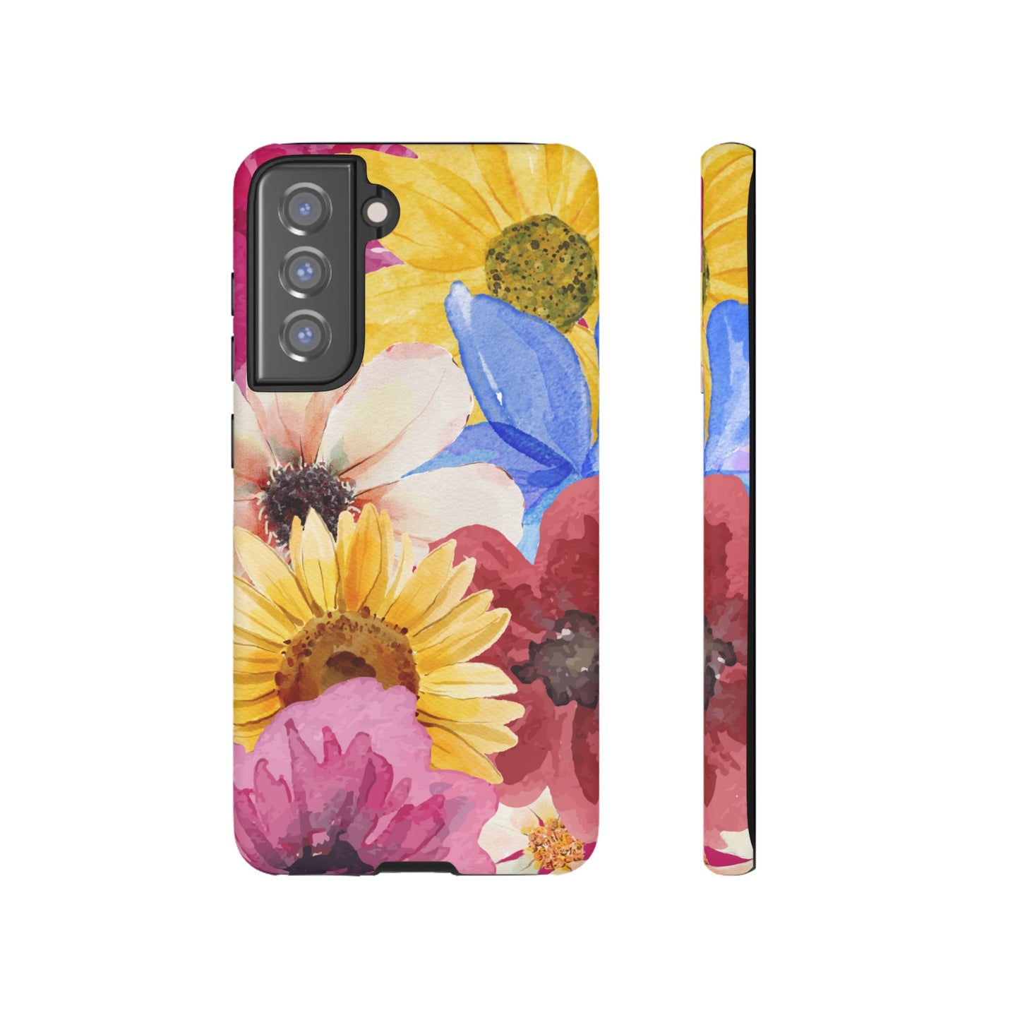 Overlapping Flowers Wallpaper Phone Case | iPhone 15 Plus/ Pro, 14, 13, 12| Google Pixel 7, Pro, 5| Samsung Galaxy S23 All Major Phone Models