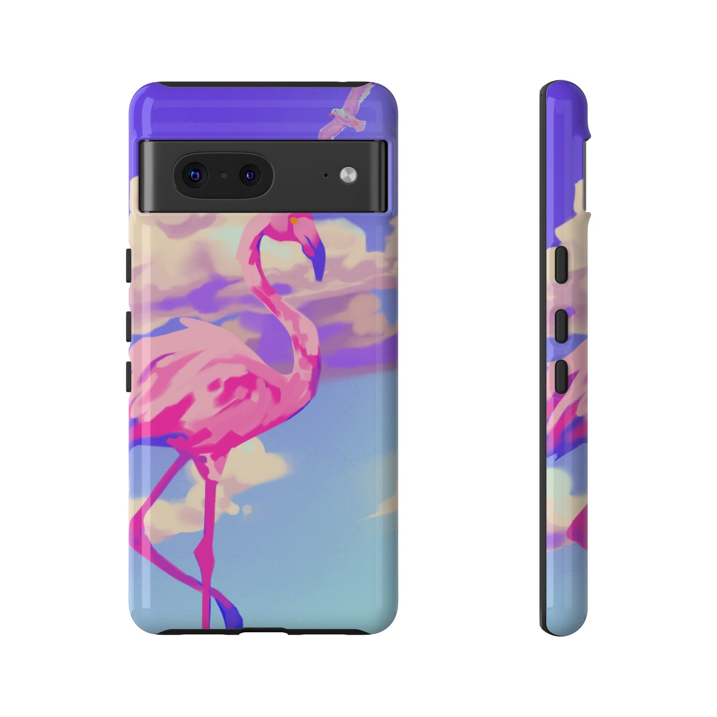 Flamingo In The Clouds Phone Case | iPhone 15 Plus/ Pro, 14, 13, 12| Google Pixel 7, Pro, 5| Samsung Galaxy S23 All Major Phone Models