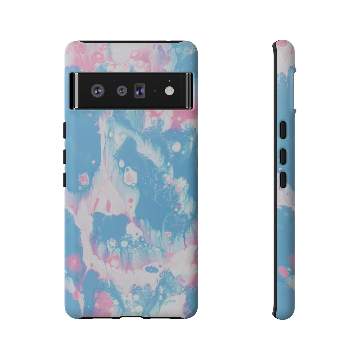 Baby Pink & Blue Resin Inspired Phone Case |iPhone 15 Plus/ Pro, 14, 13, 12|Google Pixel 7, Pro, 5|Samsung Galaxy S23 All Major Phone Models