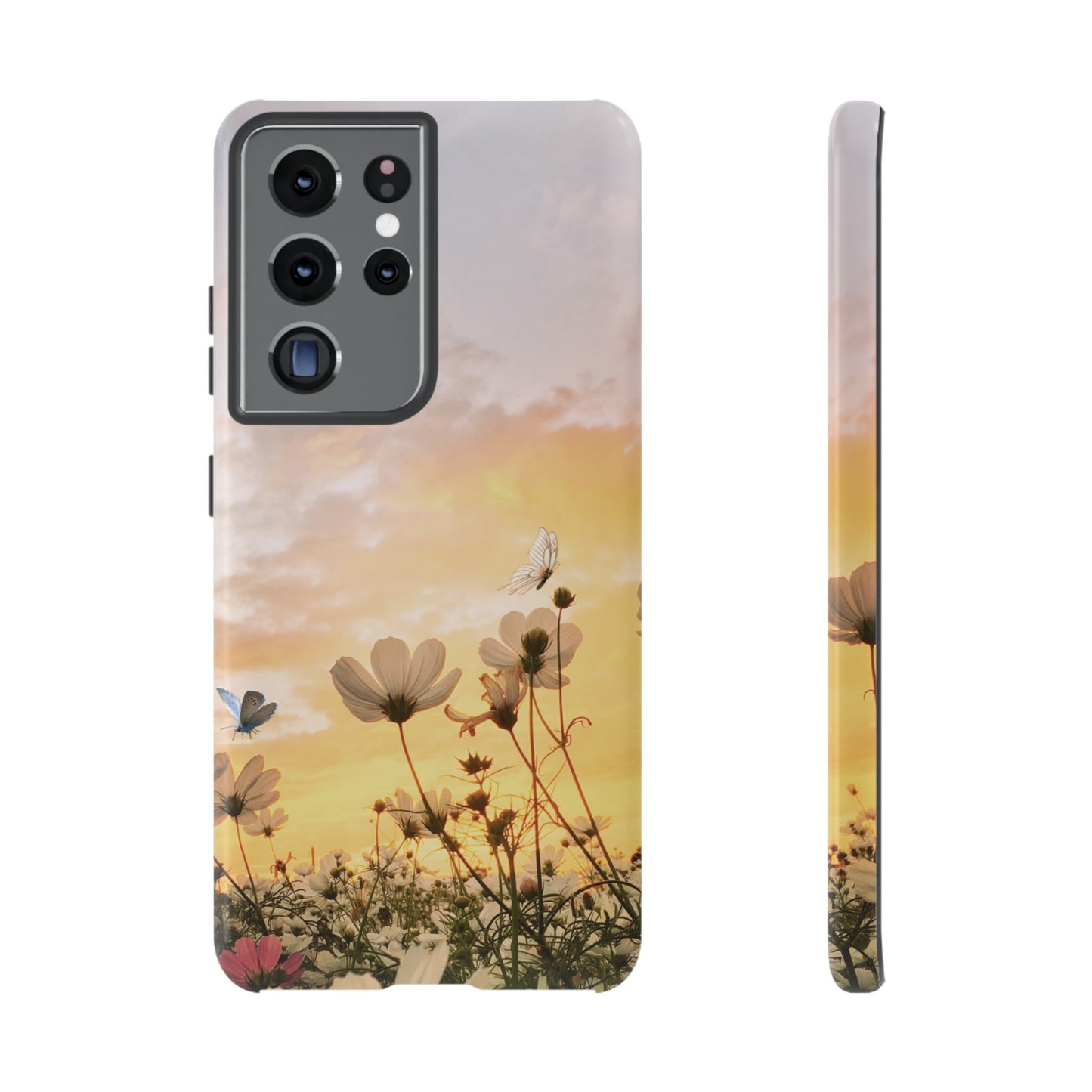 Flowers At Sunset Wallpaper Phone Case | iPhone 15 Plus/ Pro, 14, 13, 12| Google Pixel 7, Pro, 5| Samsung Galaxy S23 All Major Phone Models