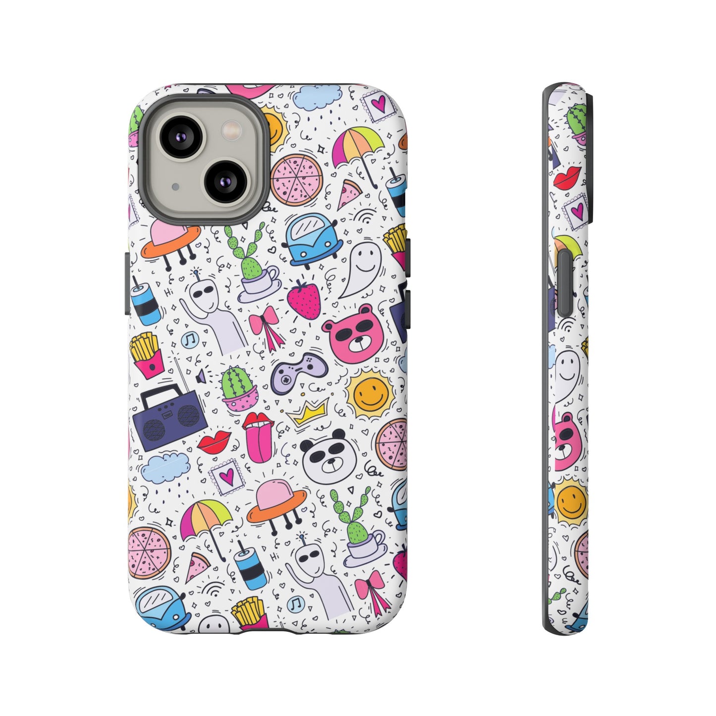 Cartoon Collage Phone Case | iPhone 15 Plus/ Pro, 14, 13, 12| Google Pixel 7, Pro, 5| Samsung Galaxy S23 All Major Phone Models