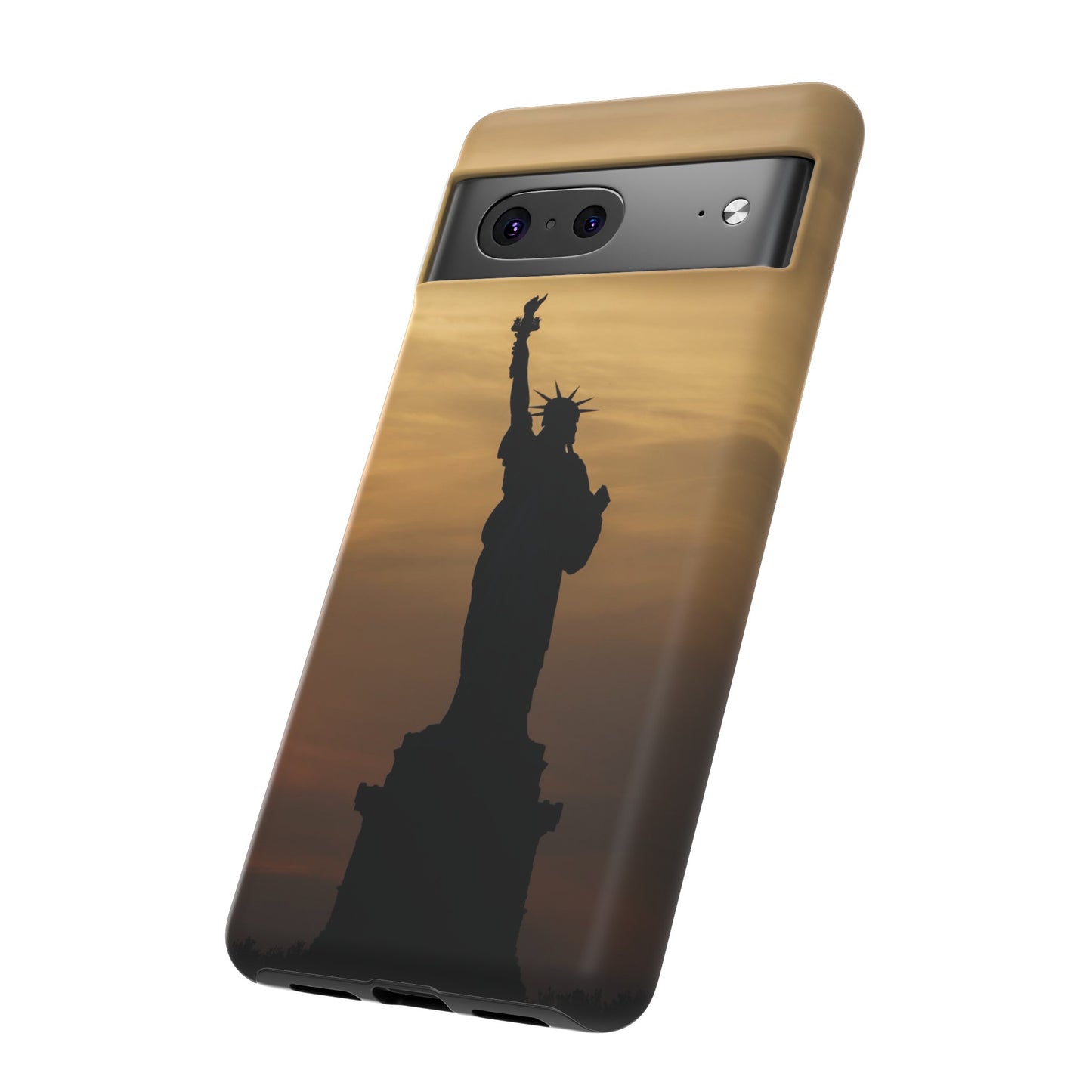 Silhouette Statue Of Liberty Wallpaper Phone Case | iPhone 15 Plus/ Pro, 14, 13, 12| Google Pixel 7, Pro, 5| Samsung Galaxy S23 All Major Phone Models