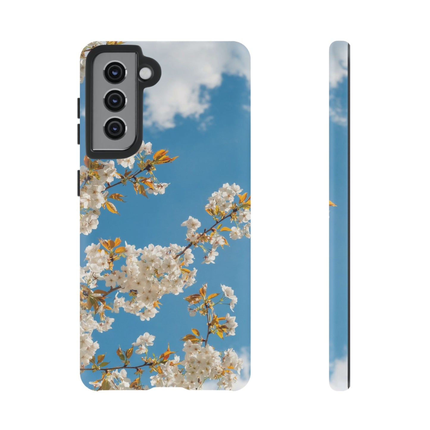 White Blossom Wallpaper Phone Case | iPhone 15 Plus/ Pro, 14, 13, 12| Google Pixel 7, Pro, 5| Samsung Galaxy S23 All Major Phone Models