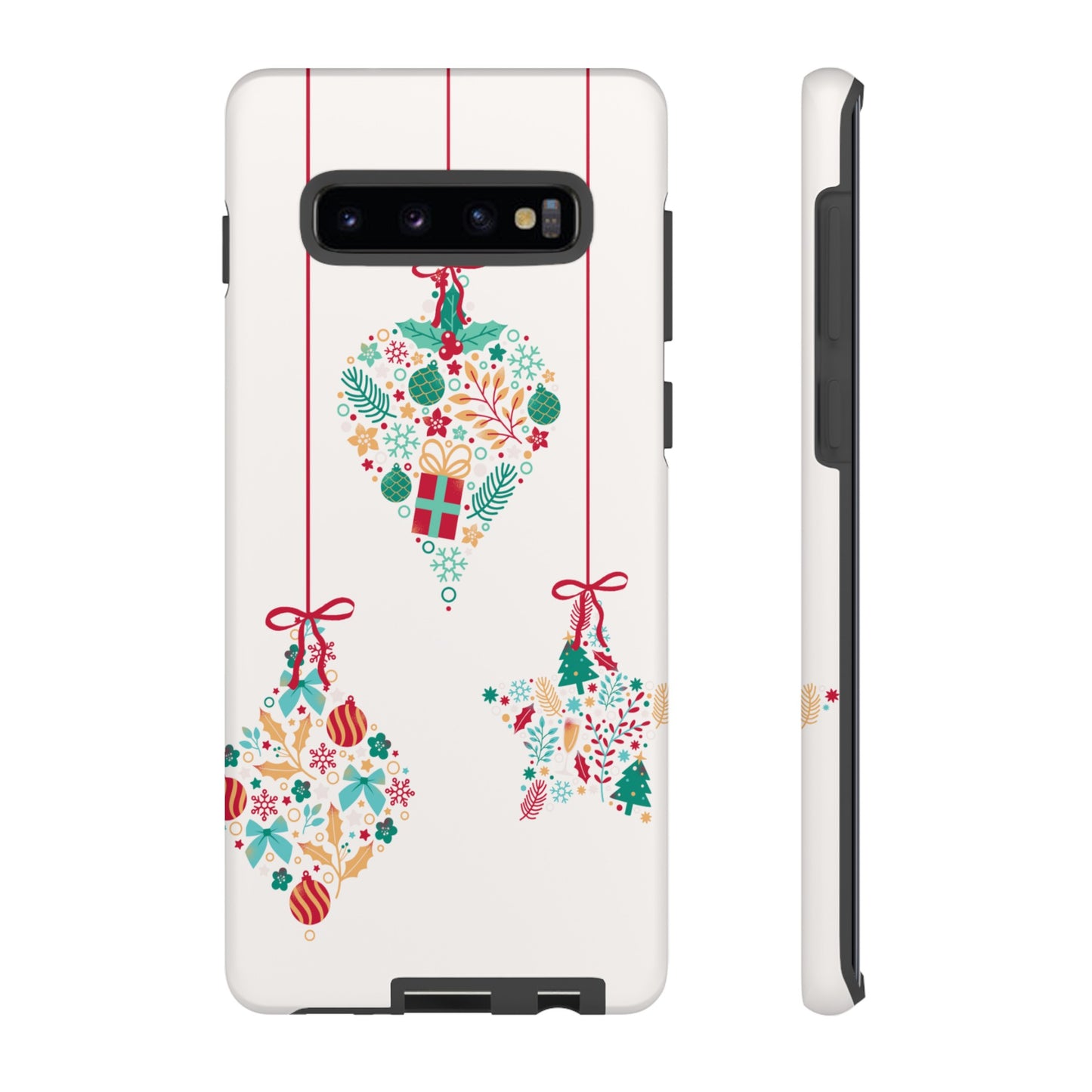 Christmas Ornaments Wallpaper Phone Case | iPhone 15 Plus/ Pro, 14, 13, 12| Google Pixel 7, Pro, 5| Samsung Galaxy S23 All Major Phone Models