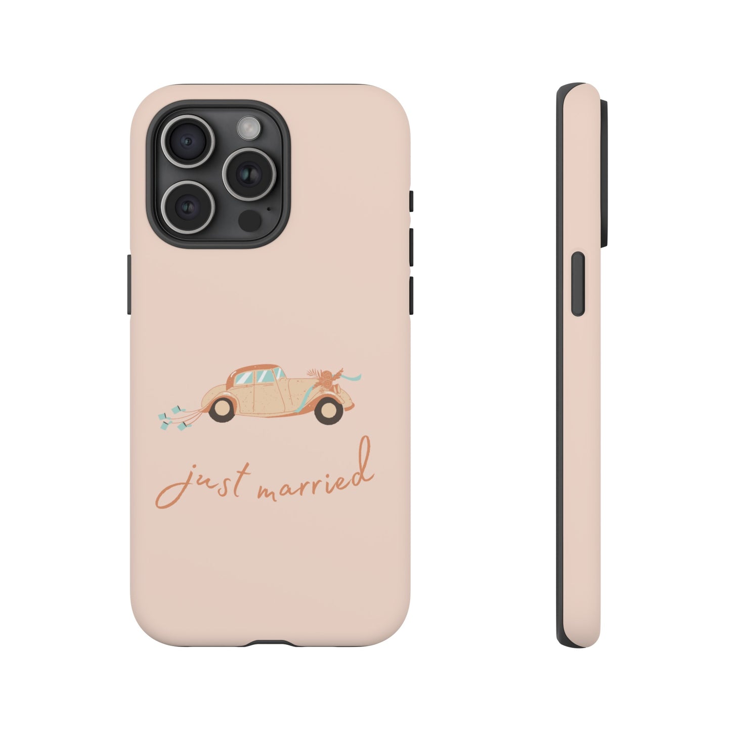 Just Married Phone Case | iPhone 15 Plus/ Pro, 14, 13, 12| Google Pixel 7, Pro, 5| Samsung Galaxy S23 All Major Phone Models