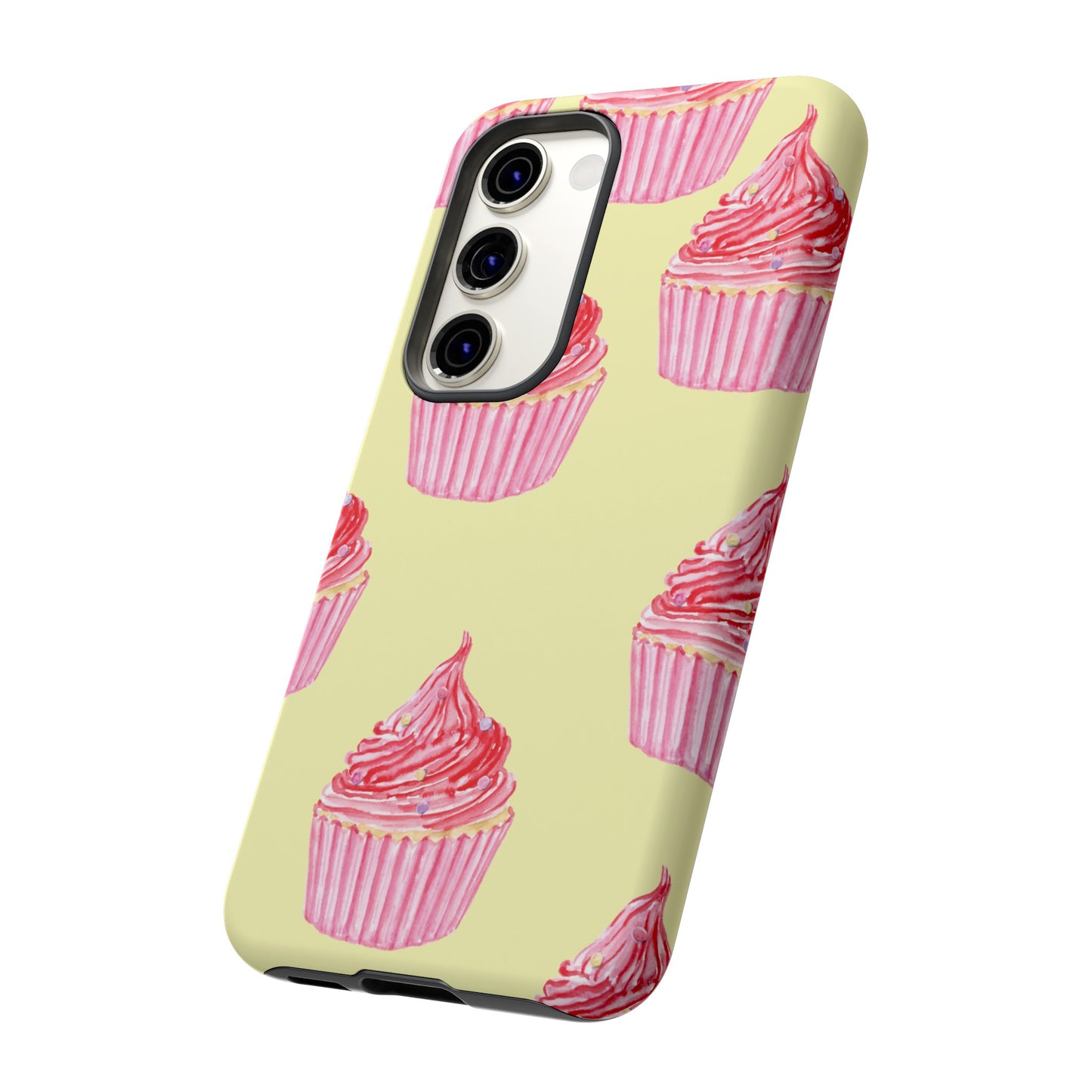 Pink Cupcake Wallpaper Phone Case | iPhone 15 Plus/ Pro, 14, 13, 12| Google Pixel 7, Pro, 5| Samsung Galaxy S23 All Major Phone Models