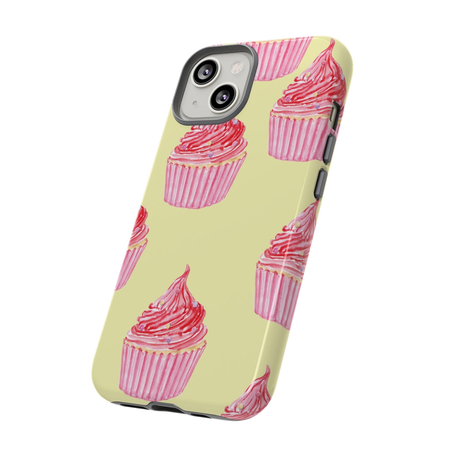 Pink Cupcake Wallpaper Phone Case | iPhone 15 Plus/ Pro, 14, 13, 12| Google Pixel 7, Pro, 5| Samsung Galaxy S23 All Major Phone Models