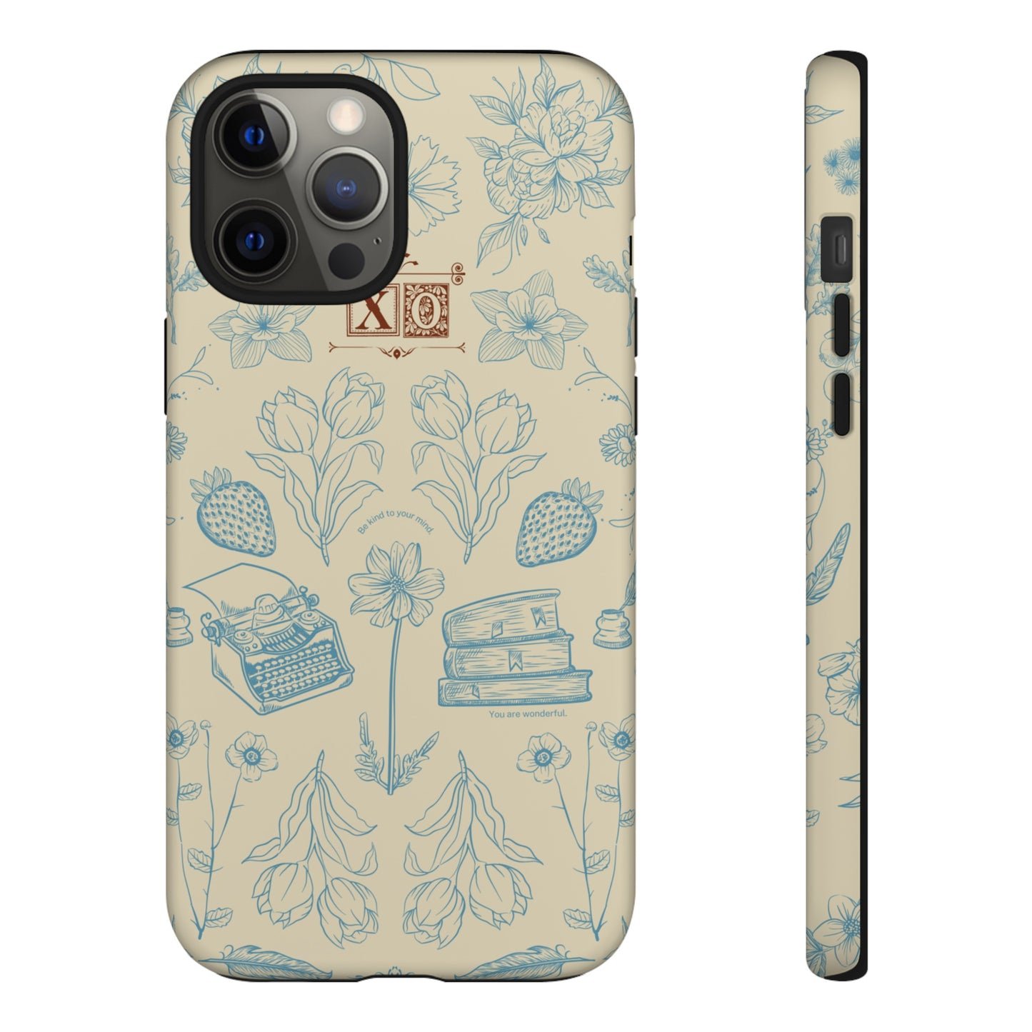 Typewriter Among The Flowers Phone Case | iPhone 15 Plus/ Pro, 14, 13, 12| Google Pixel 7, Pro, 5| Samsung Galaxy S23 All Major Phone Models