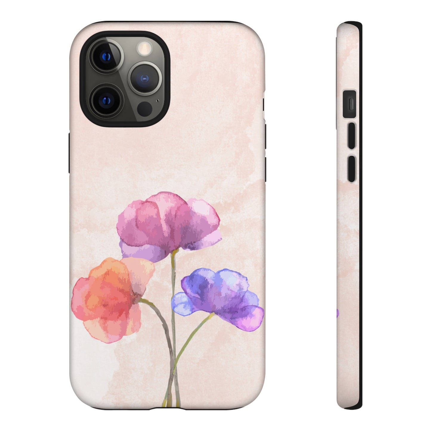 Three Flowers Wallpaper Phone Case | iPhone 15 Plus/ Pro, 14, 13, 12| Google Pixel 7, Pro, 5| Samsung Galaxy S23 All Major Phone Models