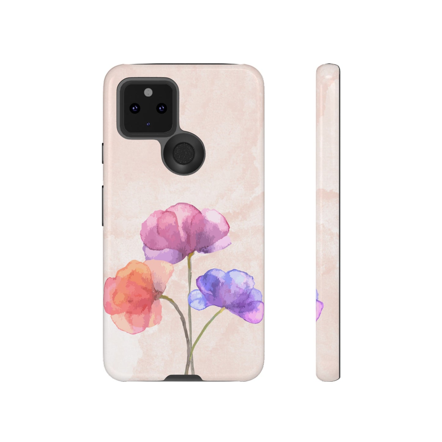 Three Flowers Wallpaper Phone Case | iPhone 15 Plus/ Pro, 14, 13, 12| Google Pixel 7, Pro, 5| Samsung Galaxy S23 All Major Phone Models