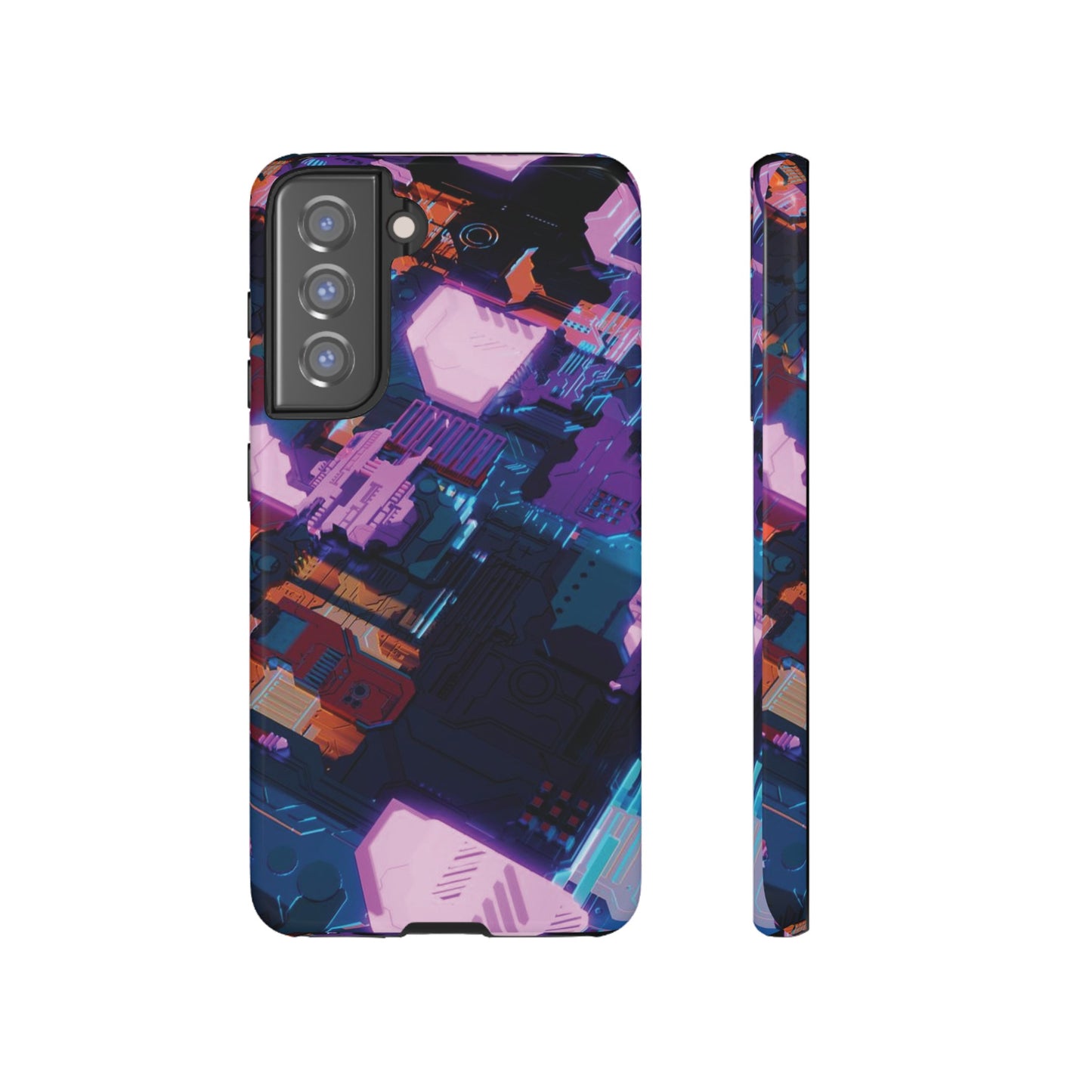 Purple Circuit Board Wallpaper Phone Case | iPhone 15 Plus/ Pro, 14, 13, 12| Google Pixel 7, Pro, 5| Samsung Galaxy S23 All Major Phone Models