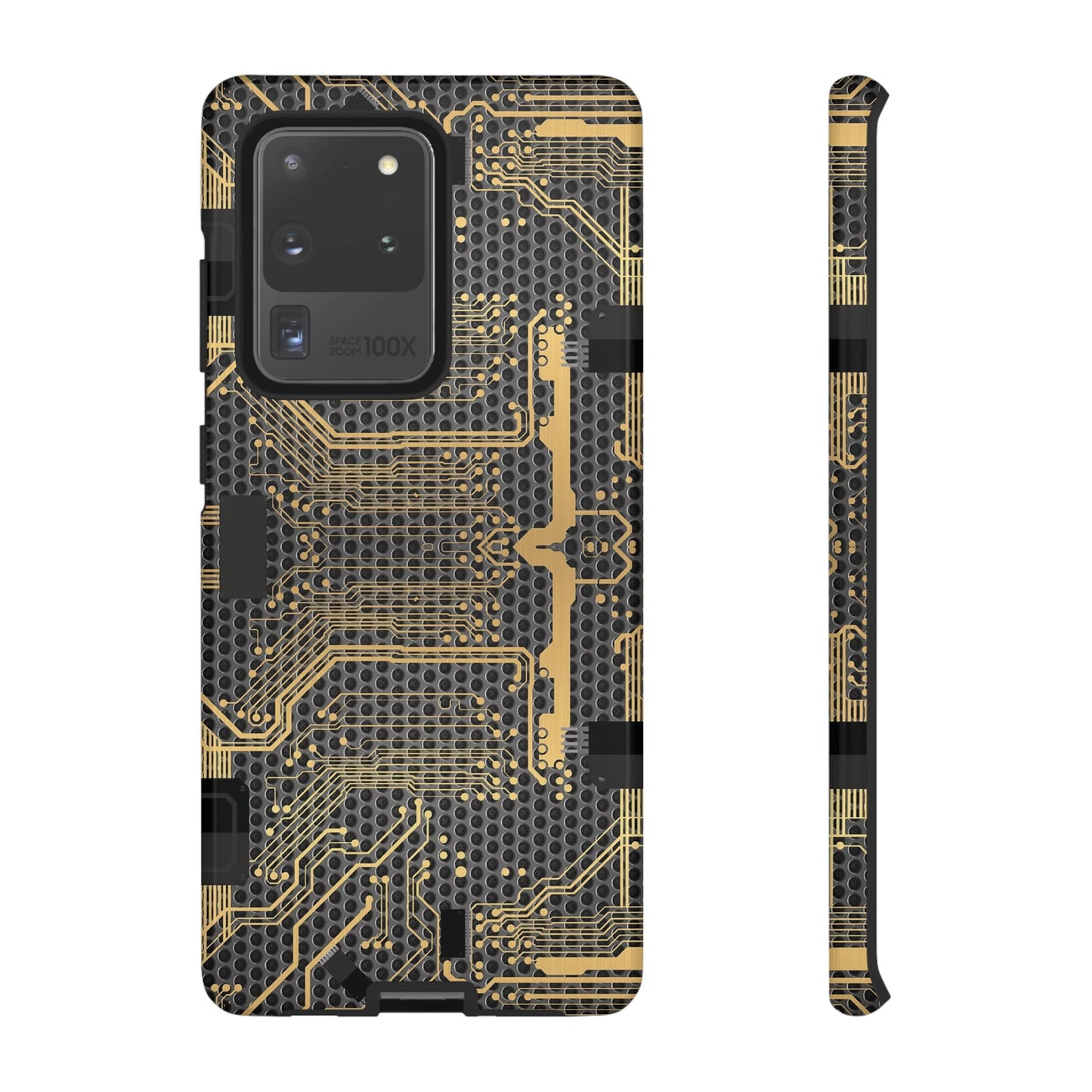 Golden Circuit Board Wallpaper Phone Case | iPhone 15 Plus/ Pro, 14, 13, 12| Google Pixel 7, Pro, 5| Samsung Galaxy S23 All Major Phone Models