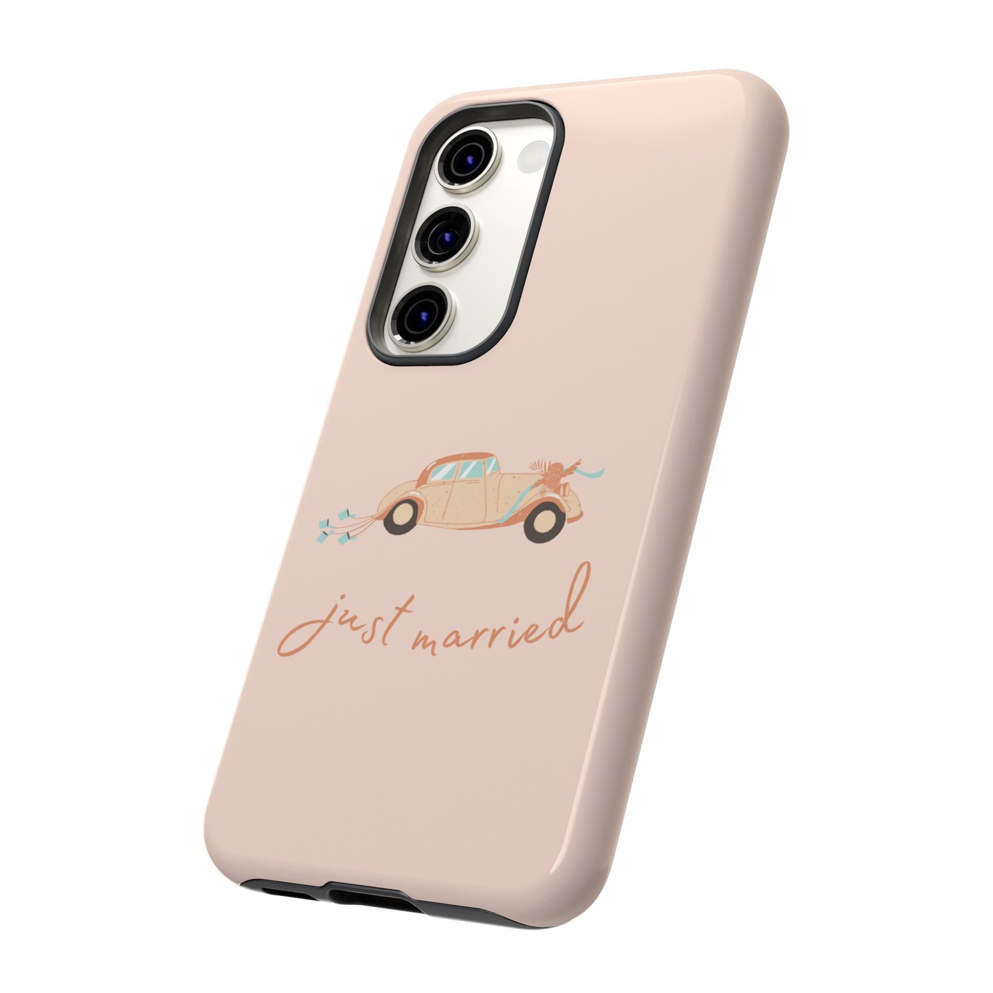 Just Married Phone Case | iPhone 15 Plus/ Pro, 14, 13, 12| Google Pixel 7, Pro, 5| Samsung Galaxy S23 All Major Phone Models