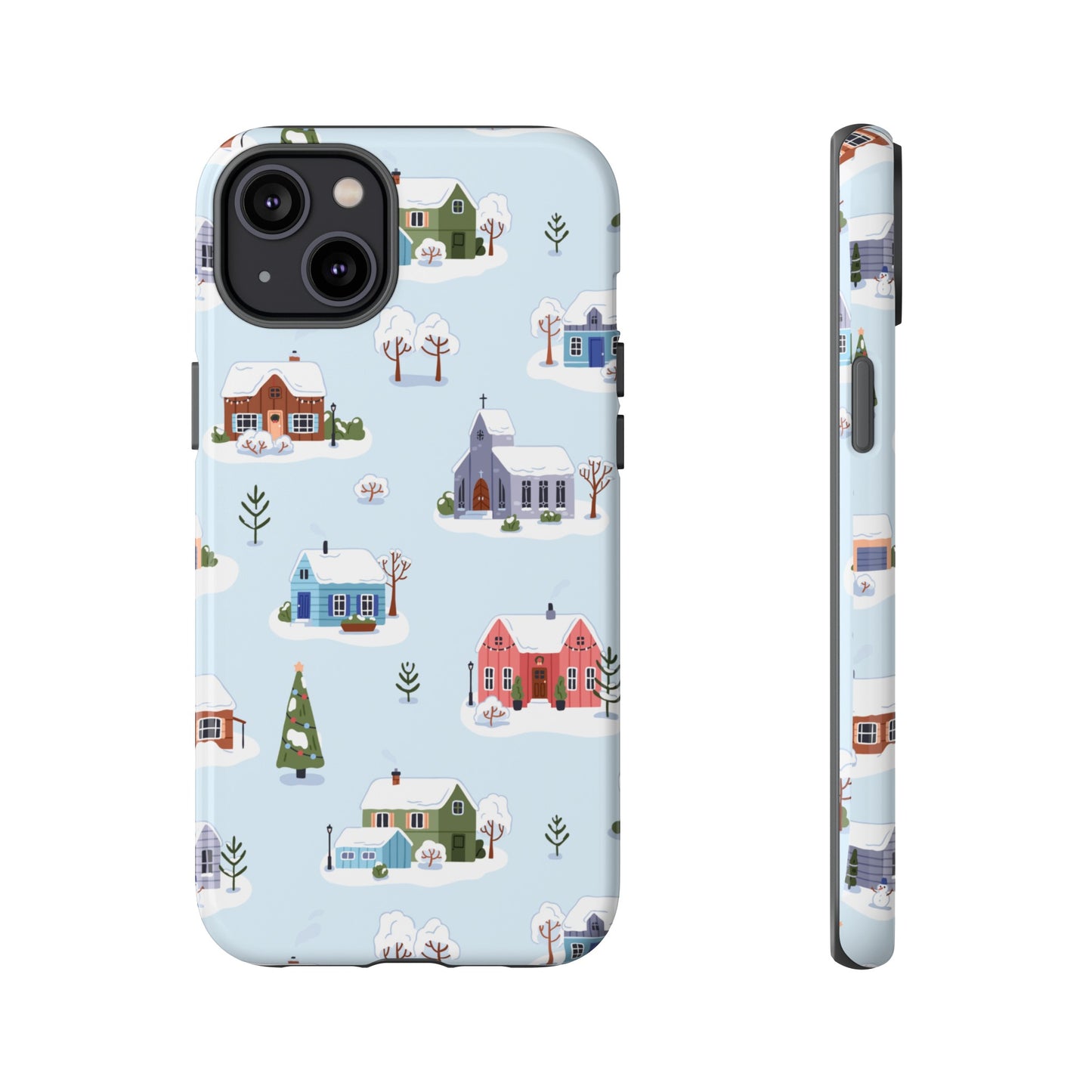 Snowy Merry Christmas Wallpaper Phone Case | iPhone 15 Plus/ Pro, 14, 13, 12| Google Pixel 7, Pro, 5| Samsung Galaxy S23 All Major Phone Models