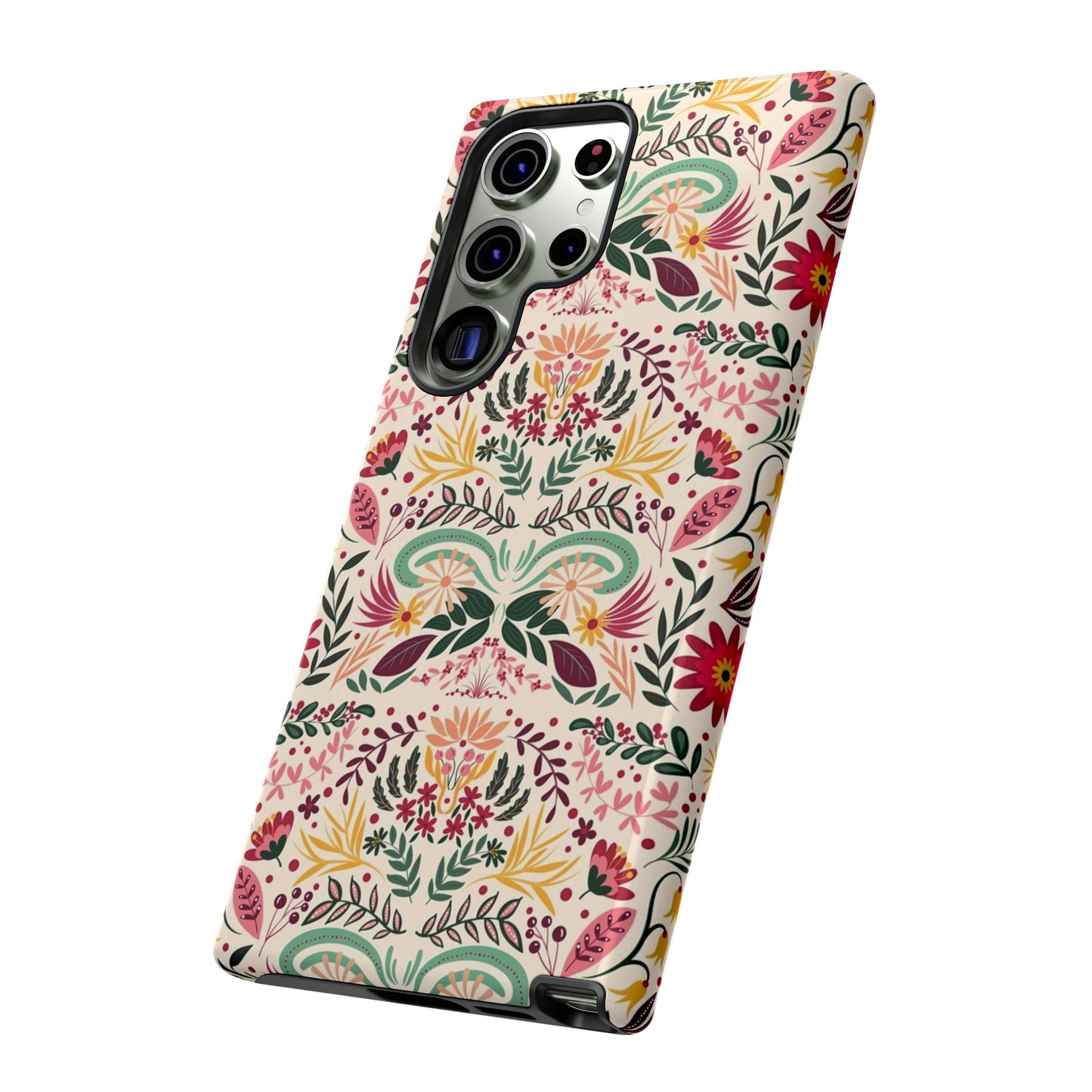 Bright Floral Wallpaper Phone Case | iPhone 15 Plus/ Pro, 14, 13, 12| Google Pixel 7, Pro, 5| Samsung Galaxy S23 All Major Phone Models