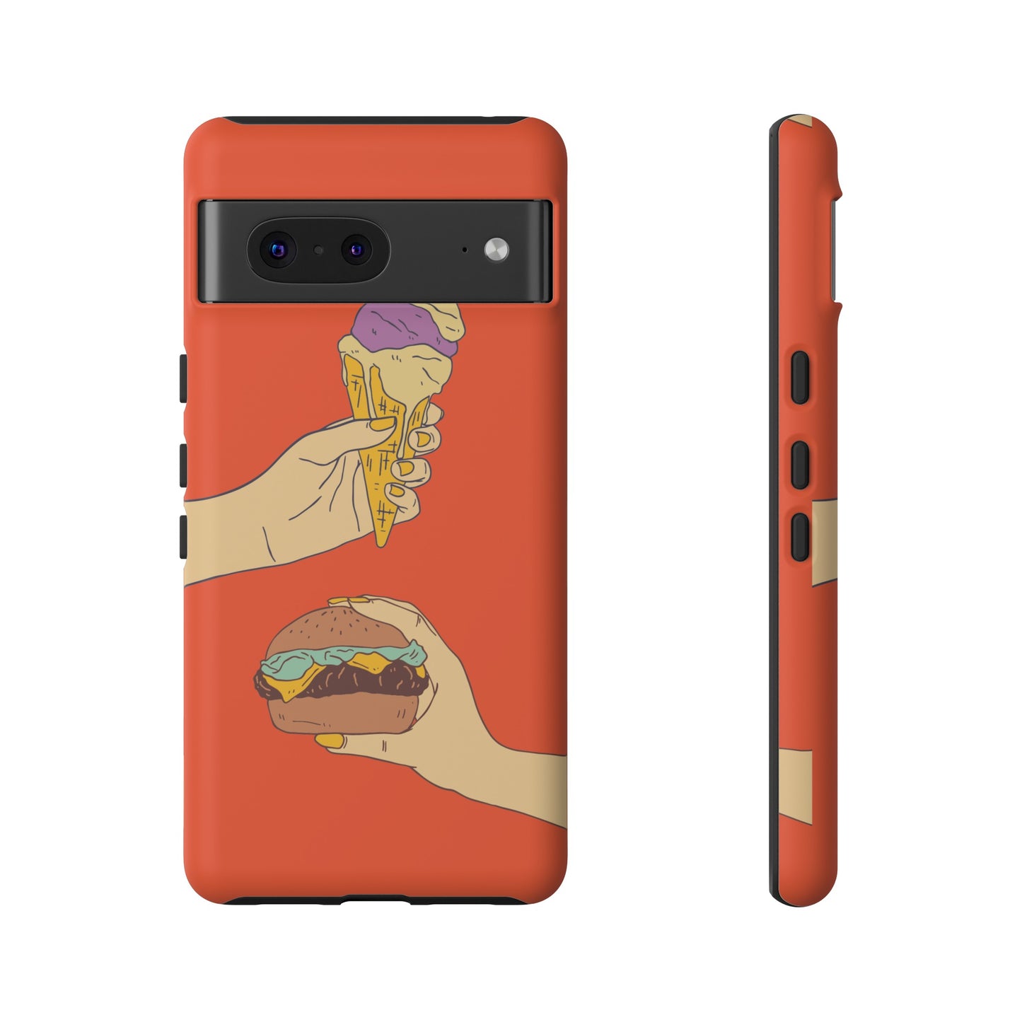 IceCream Or Hamburger? Phone Case | iPhone 15 Plus/ Pro, 14, 13, 12| Google Pixel 7, Pro, 5| Samsung Galaxy S23 All Major Phone Models