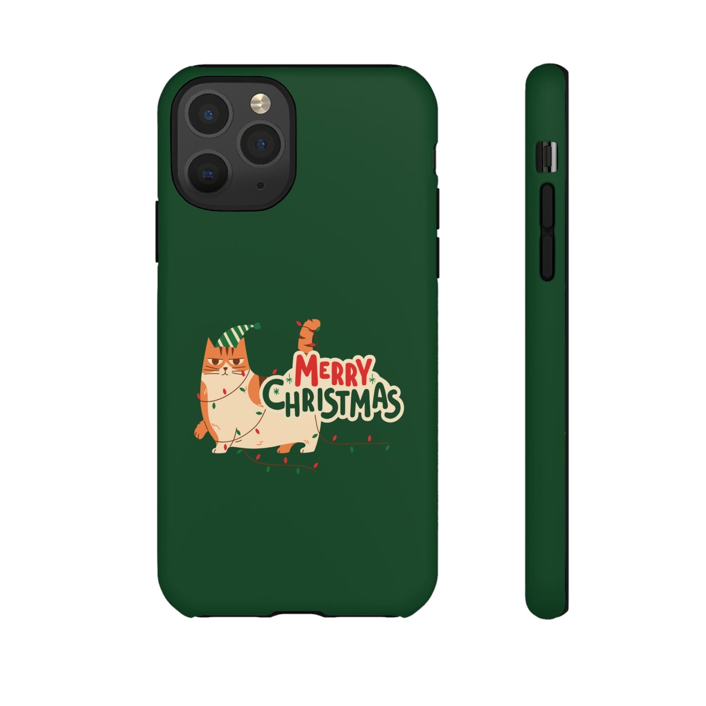 Cat Merry Christmas Phone Case | iPhone 15 Plus/ Pro, 14, 13, 12| Google Pixel 7, Pro, 5| Samsung Galaxy S23 All Major Phone Models