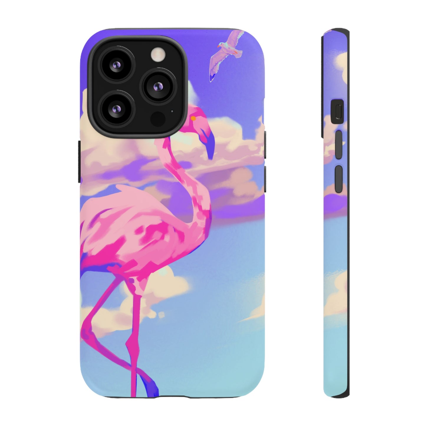 Flamingo In The Clouds Phone Case | iPhone 15 Plus/ Pro, 14, 13, 12| Google Pixel 7, Pro, 5| Samsung Galaxy S23 All Major Phone Models