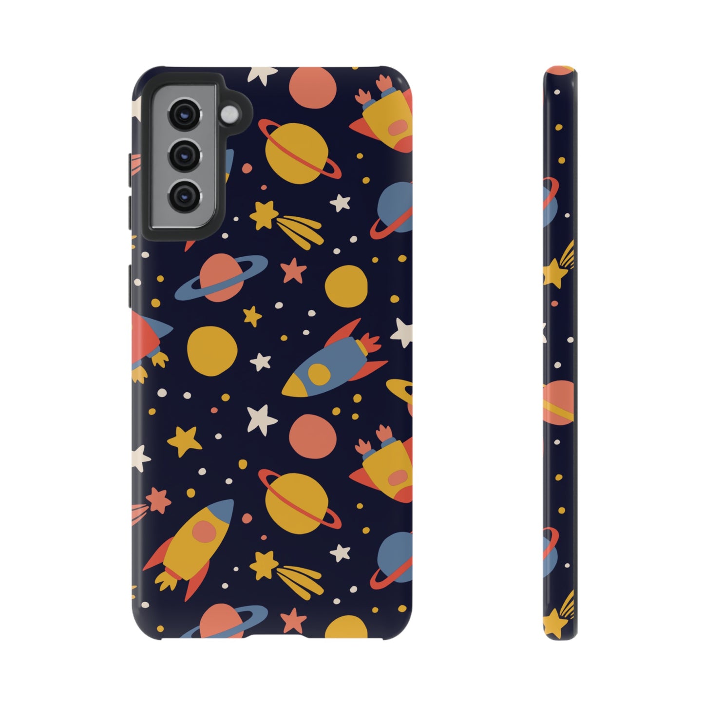 Cartoon Space Wallpaper Phone Case | iPhone 15 Plus/ Pro, 14, 13, 12| Google Pixel 7, Pro, 5| Samsung Galaxy S23 All Major Phone Models