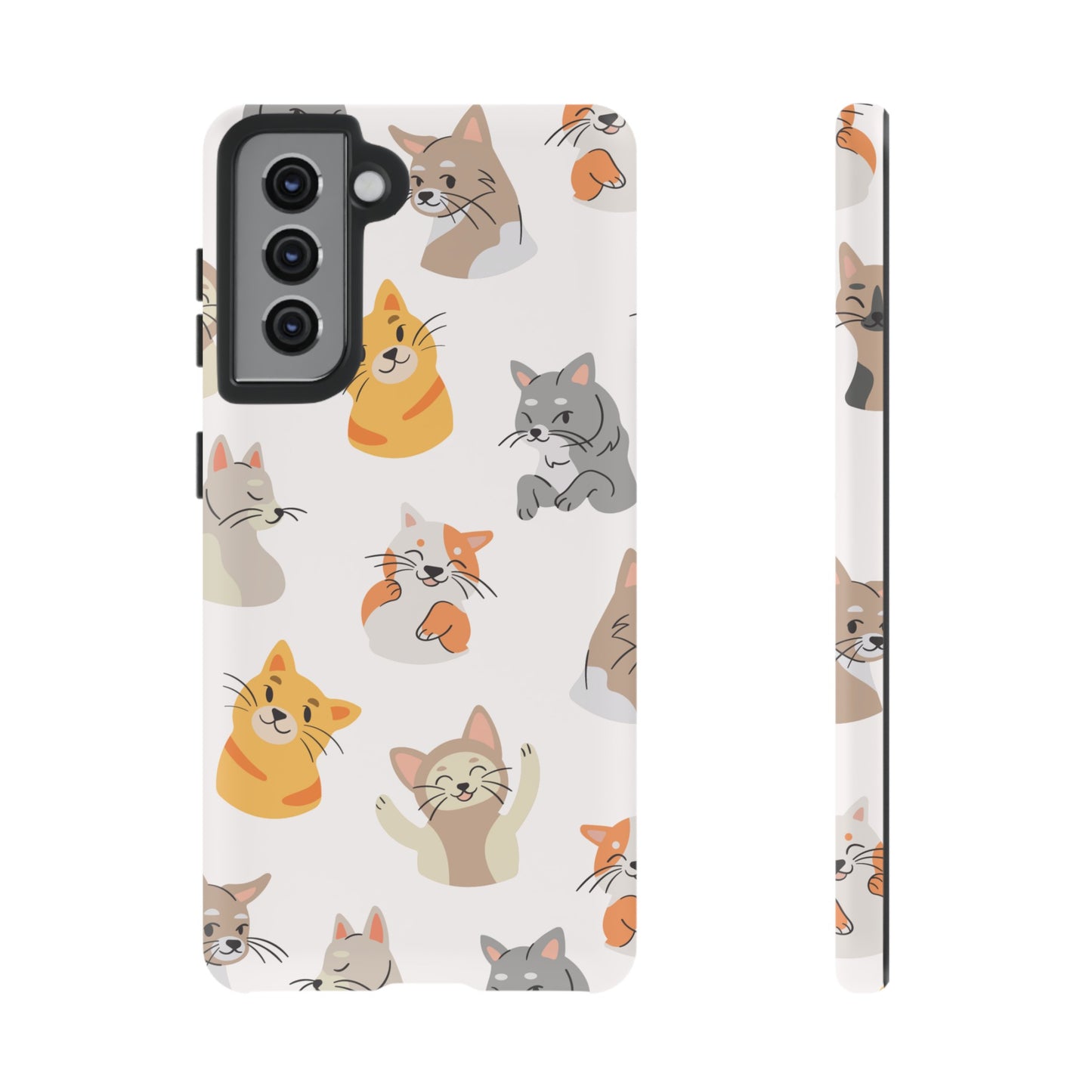 Adorable Cats Wallpaper Phone Case | iPhone 15 Plus/ Pro, 14, 13, 12| Google Pixel 7, Pro, 5| Samsung Galaxy S23 All Major Phone Models