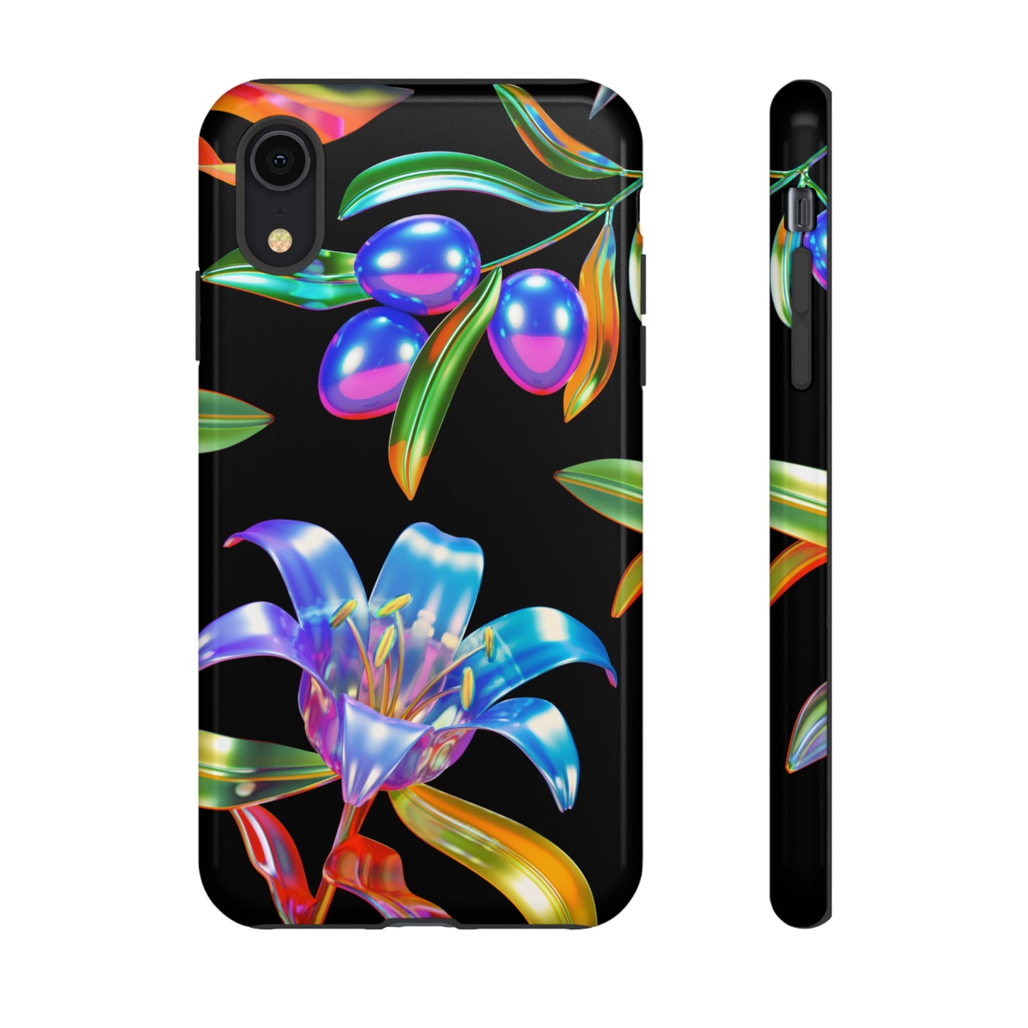 Metallic Flowers Phone Case | iPhone 15 Plus/ Pro, 14, 13, 12| Google Pixel 7, Pro, 5| Samsung Galaxy S23 All Major Phone Models