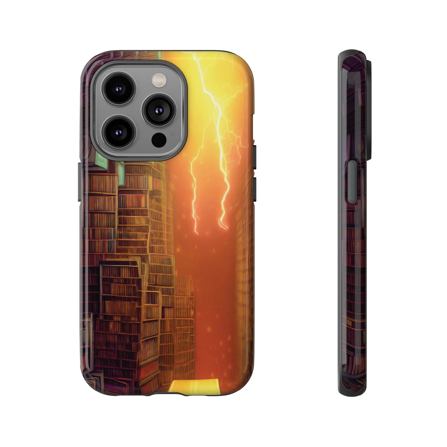 Lightning in the Library Wallpaper Phone Case | iPhone 15 Plus/ Pro, 14, 13, 12| Google Pixel 7, Pro, 5| Samsung Galaxy S23 All Major Phone Models