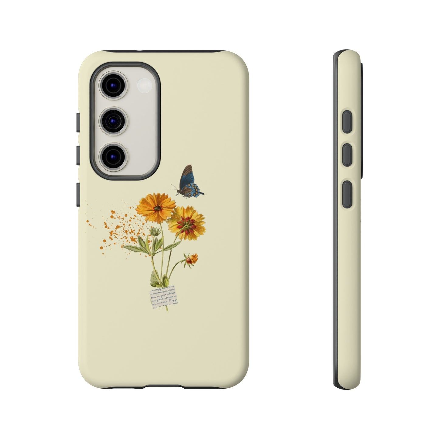 Butterfly Sunflowers Phone Case | iPhone 15 Plus/ Pro, 14, 13, 12| Google Pixel 7, Pro, 5| Samsung Galaxy S23 All Major Phone Models