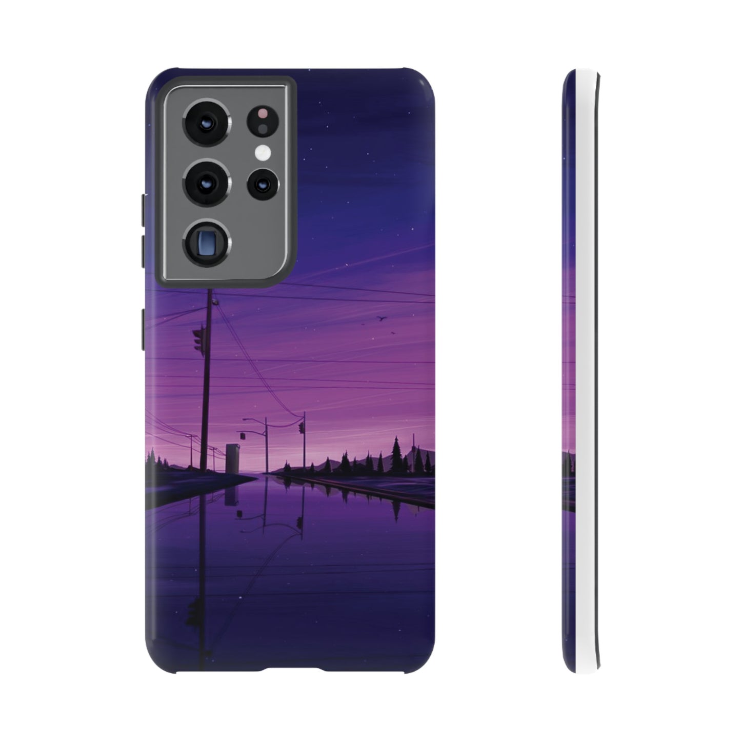 Purple Night Sky Wallpaper Phone Case | iPhone 15 Plus/ Pro, 14, 13, 12| Google Pixel 7, Pro, 5| Samsung Galaxy S23 All Major Phone Models