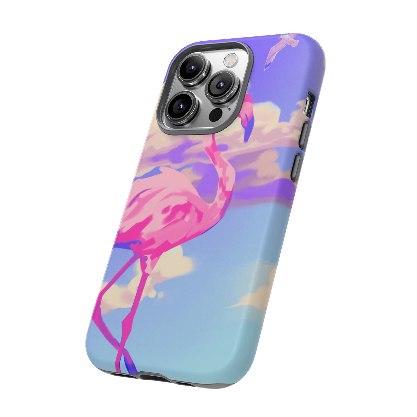 Flamingo In The Clouds Phone Case | iPhone 15 Plus/ Pro, 14, 13, 12| Google Pixel 7, Pro, 5| Samsung Galaxy S23 All Major Phone Models