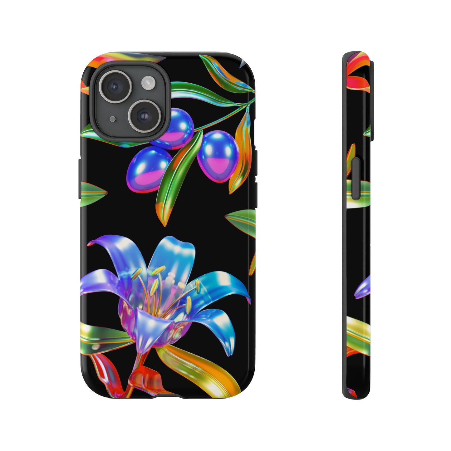 Metallic Flowers Phone Case | iPhone 15 Plus/ Pro, 14, 13, 12| Google Pixel 7, Pro, 5| Samsung Galaxy S23 All Major Phone Models