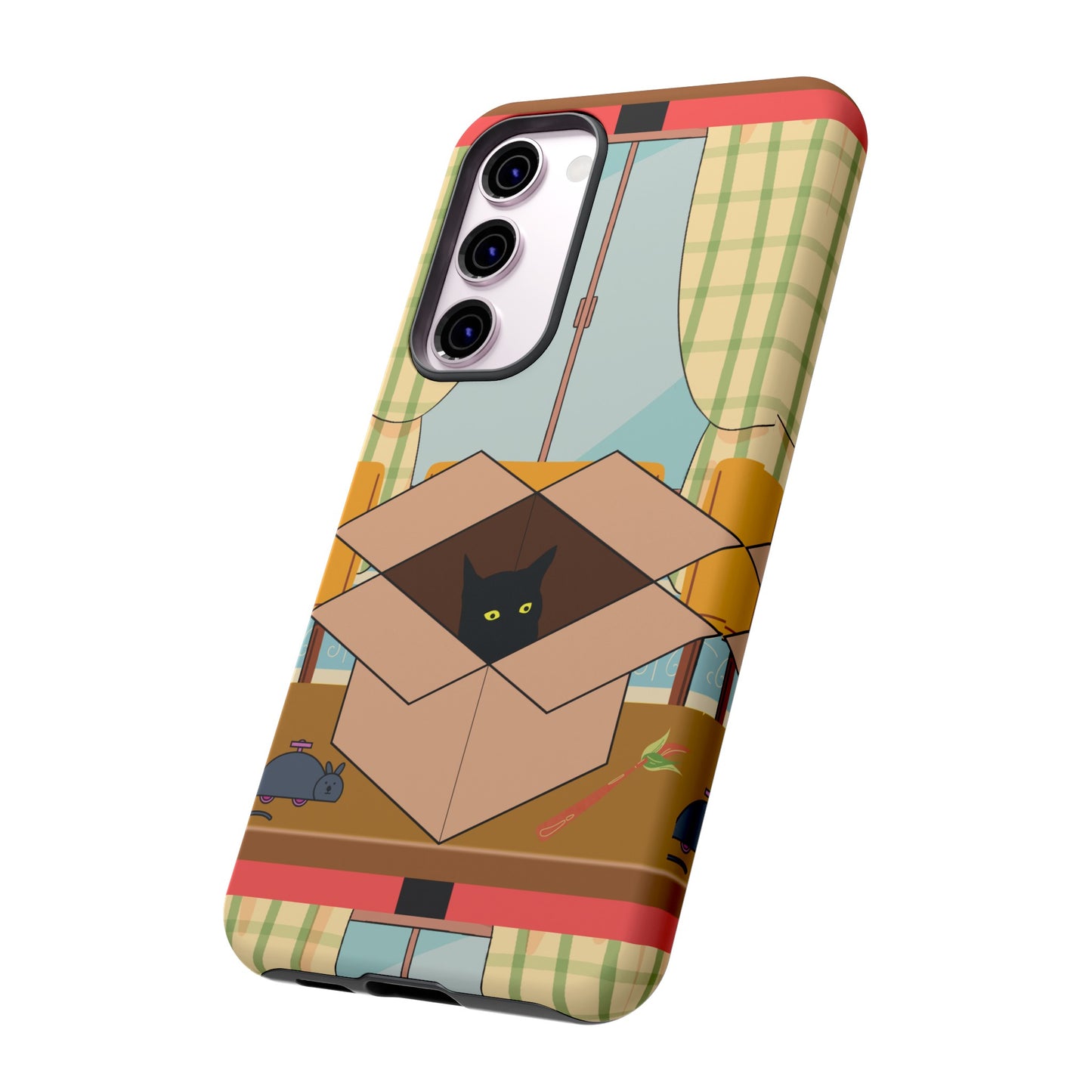 Cat In The Box Phone Case | iPhone 15 Plus/ Pro, 14, 13, 12| Google Pixel 7, Pro, 5| Samsung Galaxy S23 All Major Phone Models