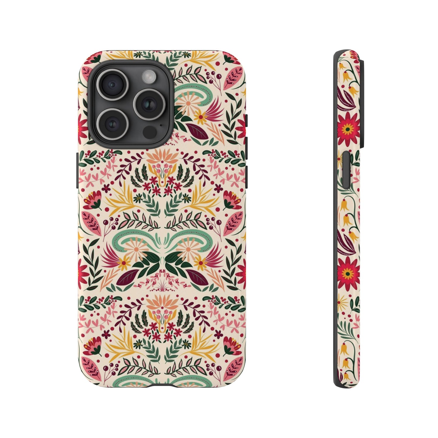 Bright Floral Wallpaper Phone Case | iPhone 15 Plus/ Pro, 14, 13, 12| Google Pixel 7, Pro, 5| Samsung Galaxy S23 All Major Phone Models