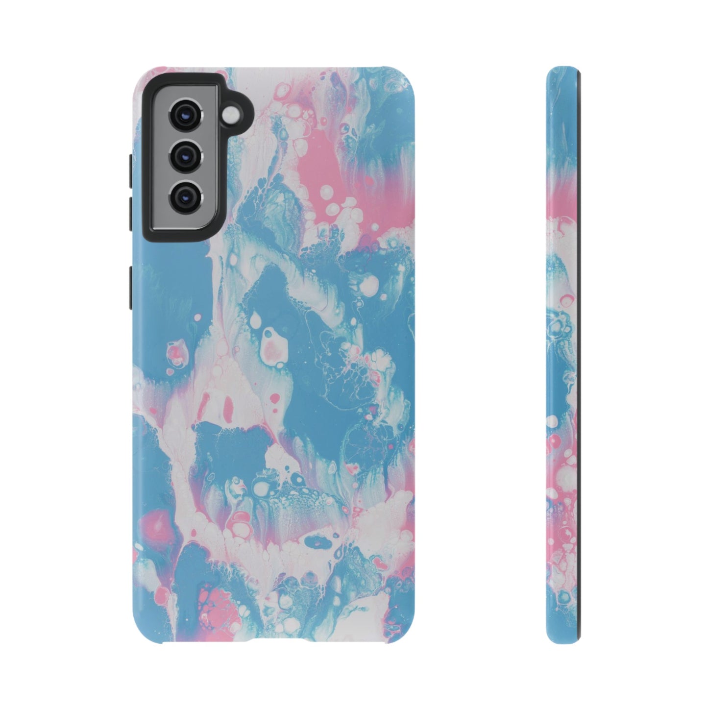 Baby Pink & Blue Resin Inspired Phone Case |iPhone 15 Plus/ Pro, 14, 13, 12|Google Pixel 7, Pro, 5|Samsung Galaxy S23 All Major Phone Models