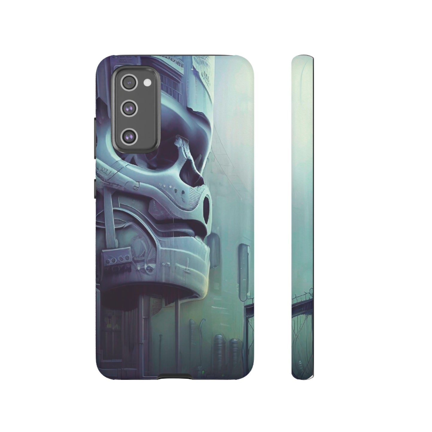 Sci-Fi Skull Wallpaper Phone Case | iPhone 15 Plus/ Pro, 14, 13, 12| Google Pixel 7, Pro, 5| Samsung Galaxy S23 All Major Phone Models