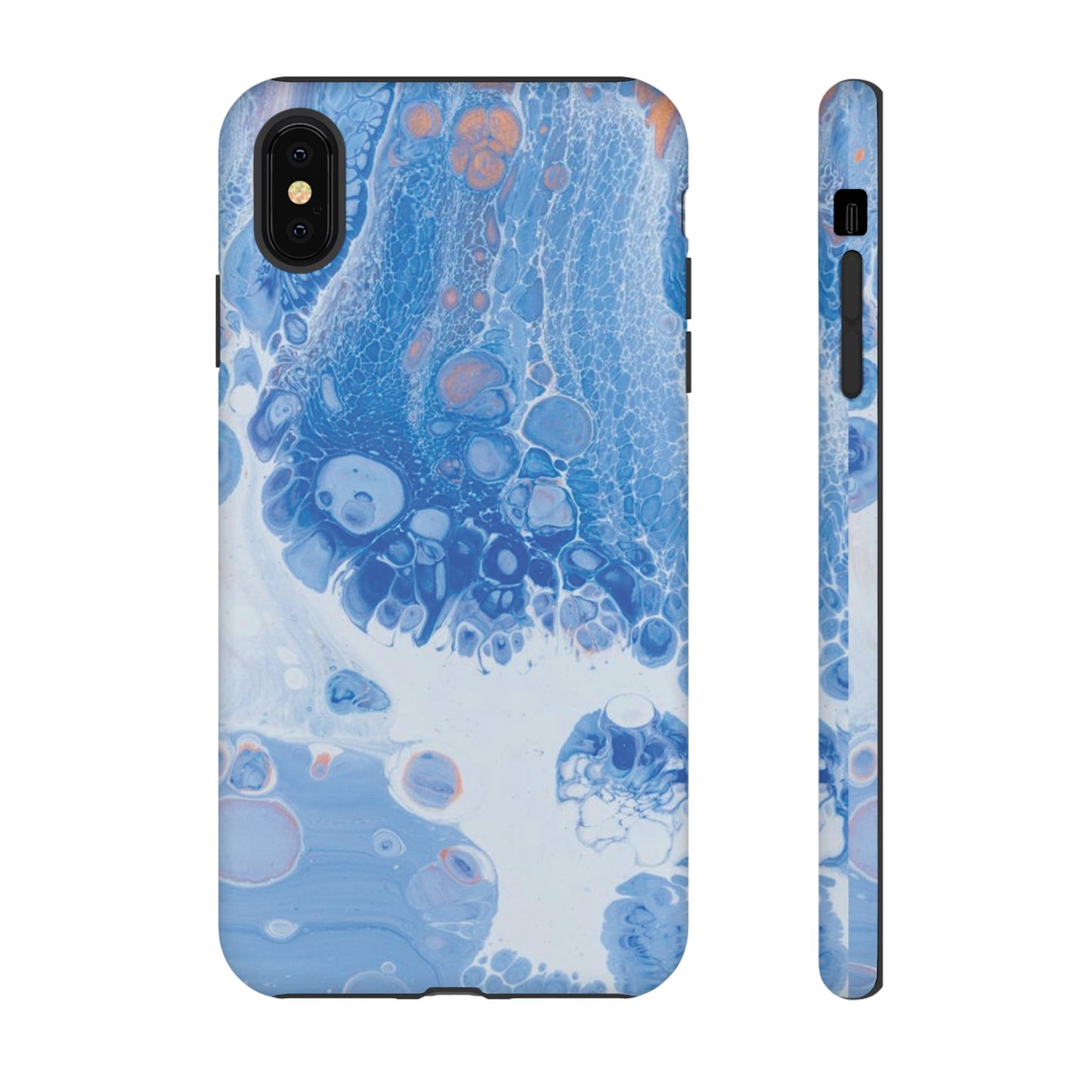 Blue and White Resin Inspired Phone Case |iPhone 15 Plus/ Pro, 14, 13, 12| Google Pixel 7, Pro, 5| Samsung Galaxy S23 All Major Phone Models