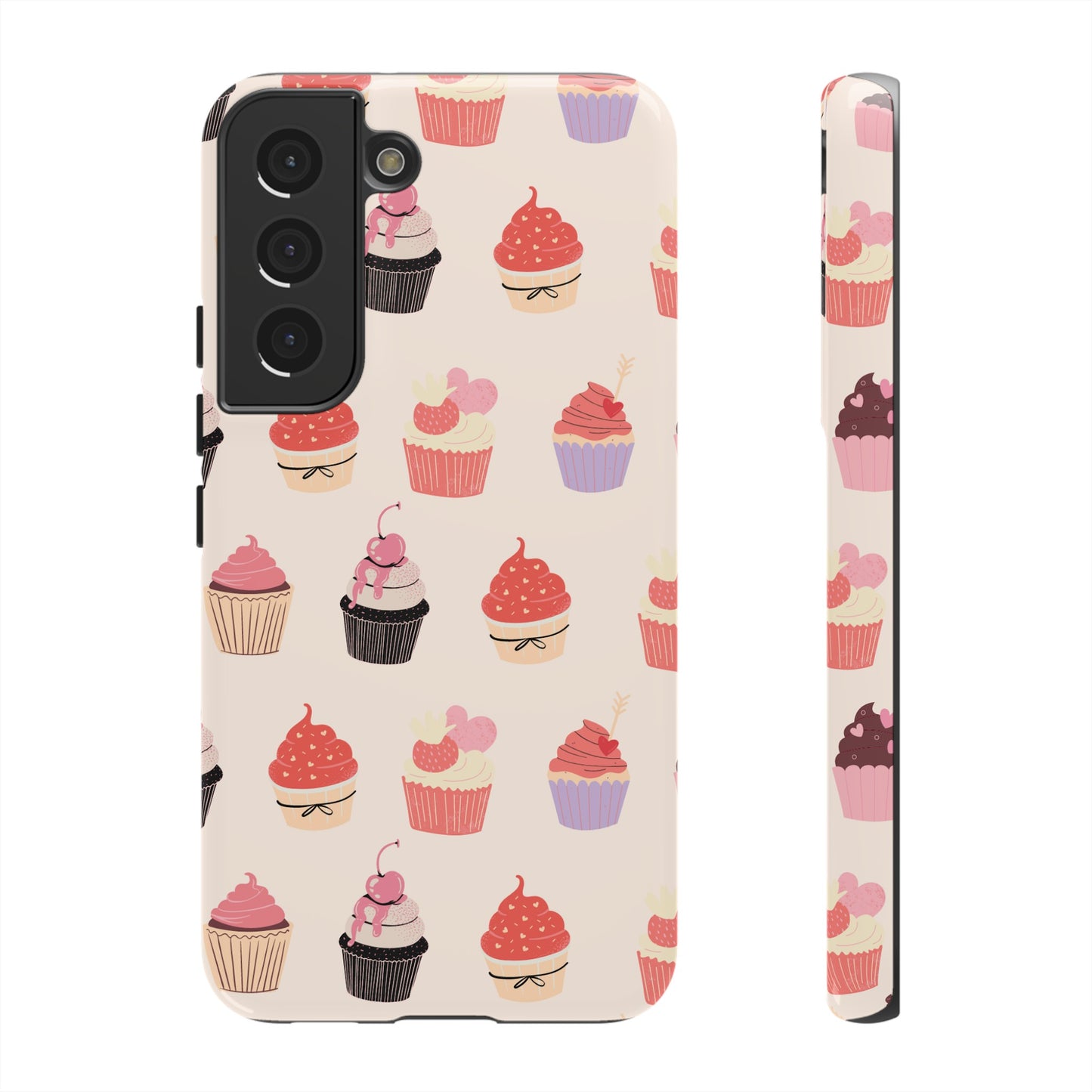 Cupcake Collage Wallpaper Phone Case | iPhone 15 Plus/ Pro, 14, 13, 12| Google Pixel 7, Pro, 5| Samsung Galaxy S23 All Major Phone Models