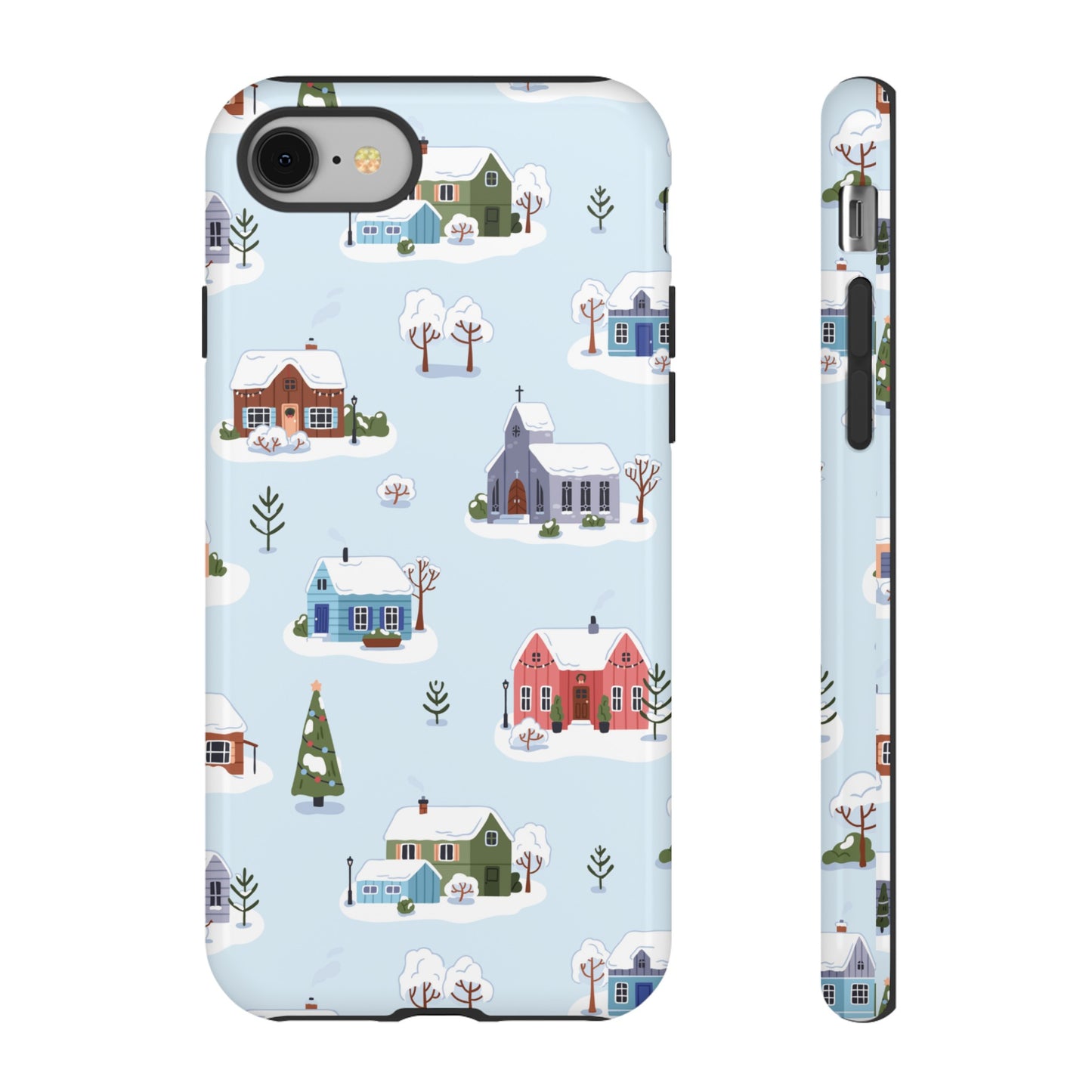 Snowy Merry Christmas Wallpaper Phone Case | iPhone 15 Plus/ Pro, 14, 13, 12| Google Pixel 7, Pro, 5| Samsung Galaxy S23 All Major Phone Models