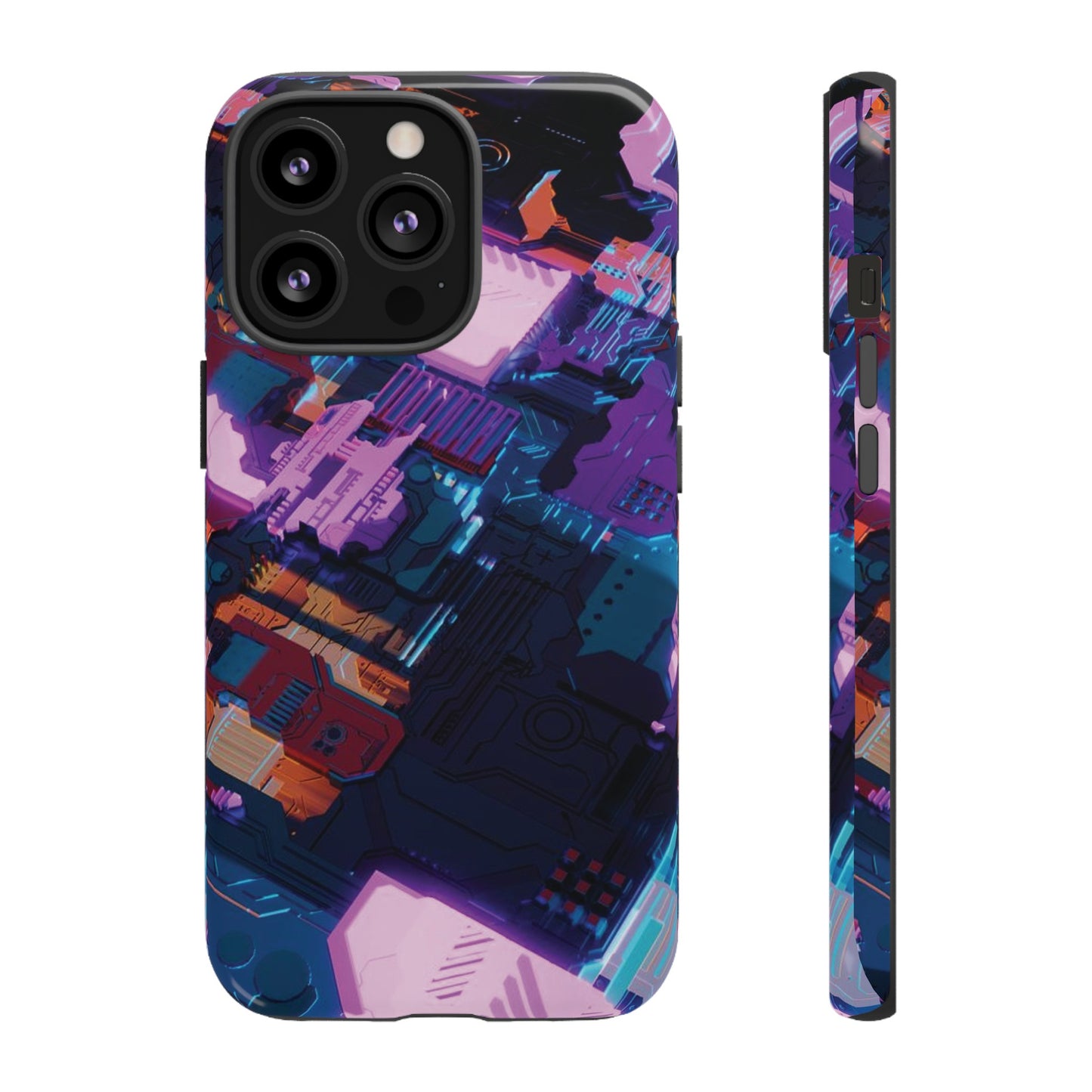 Purple Circuit Board Wallpaper Phone Case | iPhone 15 Plus/ Pro, 14, 13, 12| Google Pixel 7, Pro, 5| Samsung Galaxy S23 All Major Phone Models