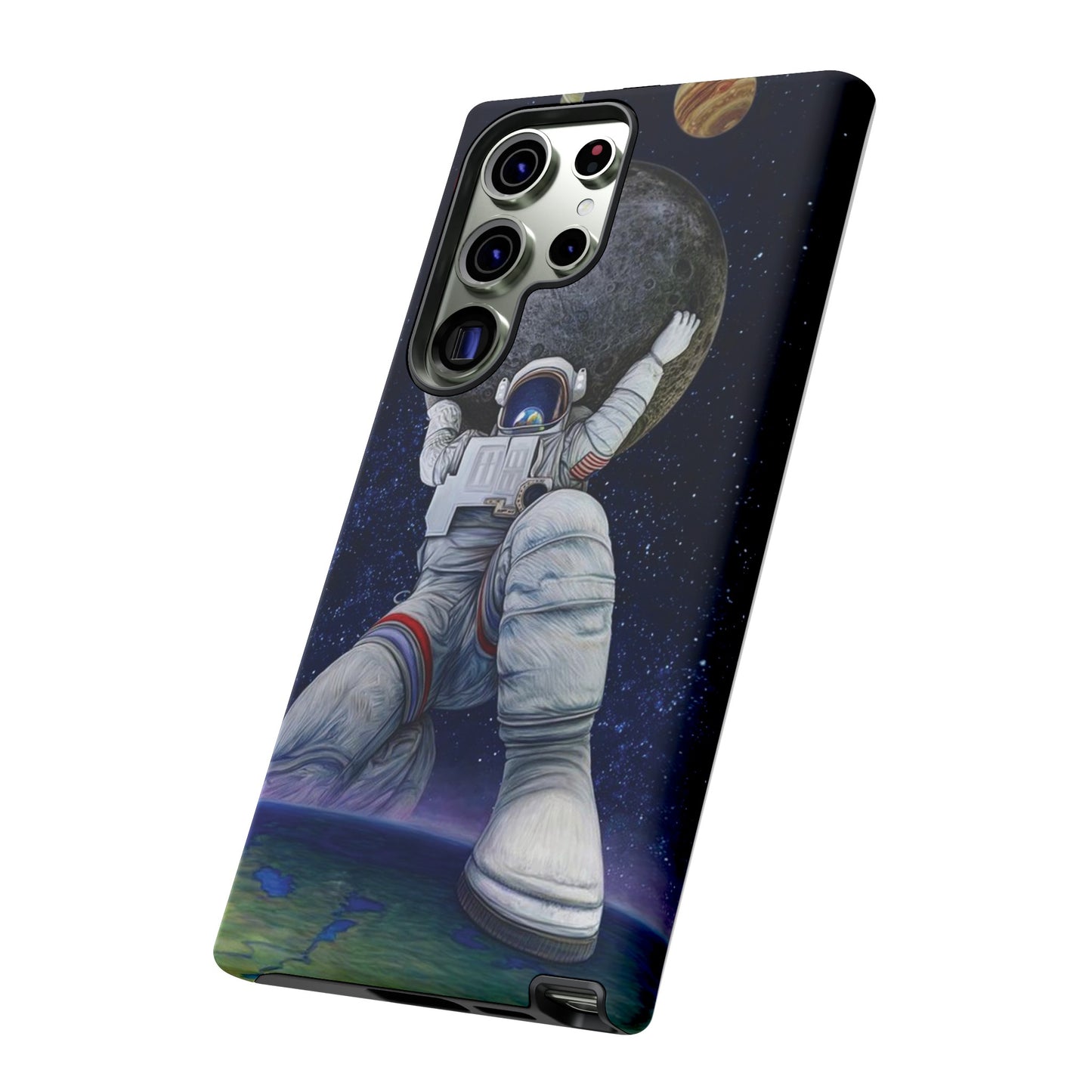 Astronaut Holding The Moon Phone Case | iPhone 15 Plus/ Pro, 14, 13, 12| Google Pixel 7, Pro, 5| Samsung Galaxy S23 All Major Phone Models